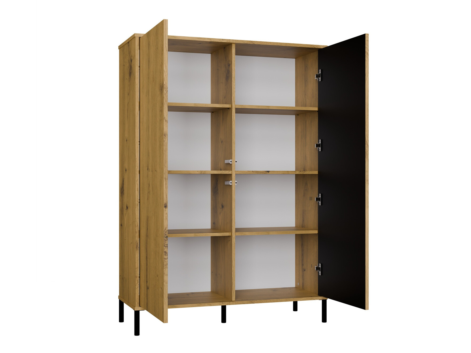 Boekenkast Orlsone 102 (Artisan eiken + Zwart)