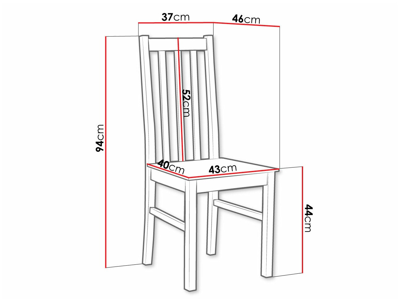 Stoel Victorville 115 (Zwart)