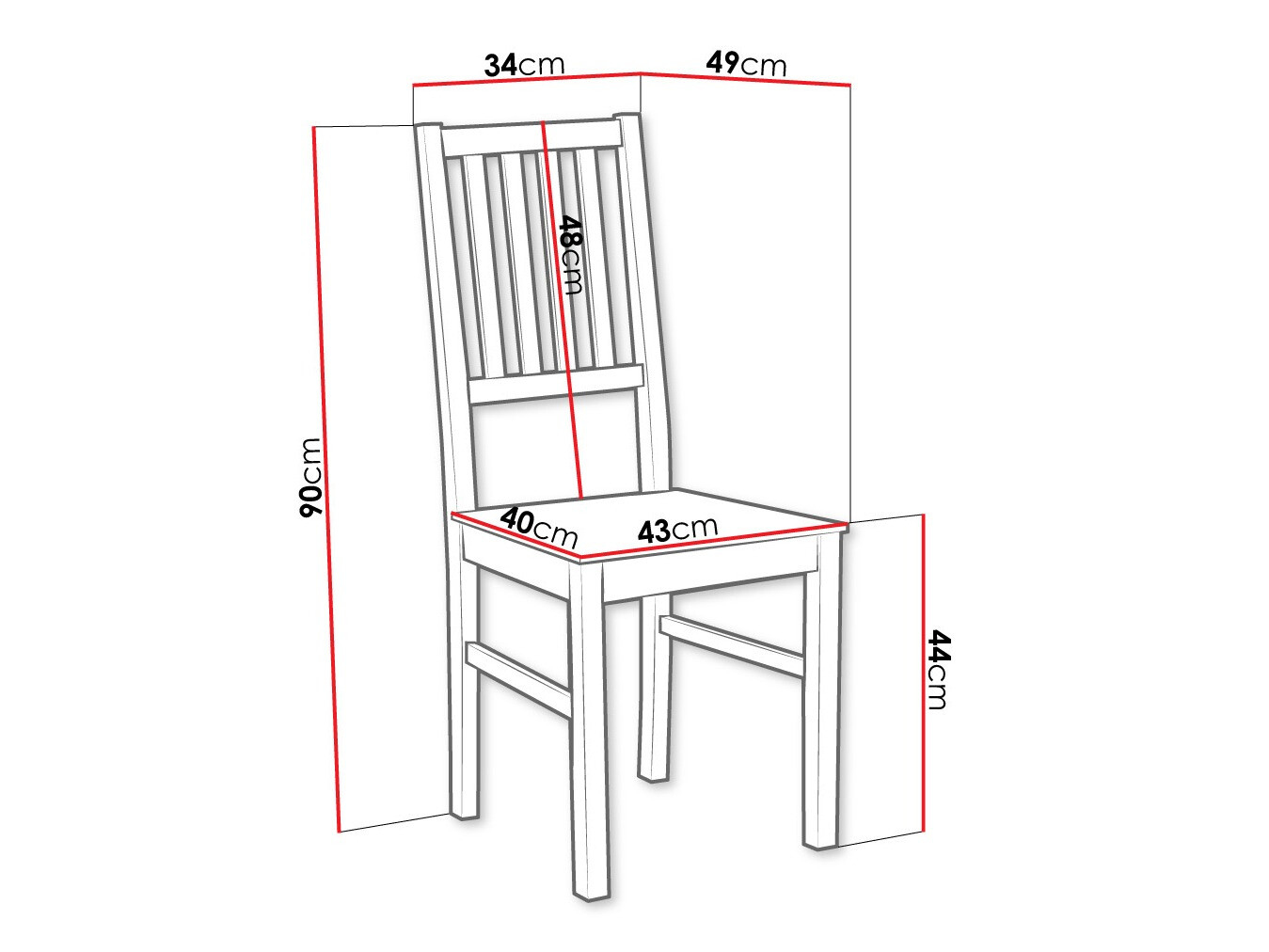 Stoel Victorville 135 (Wit)