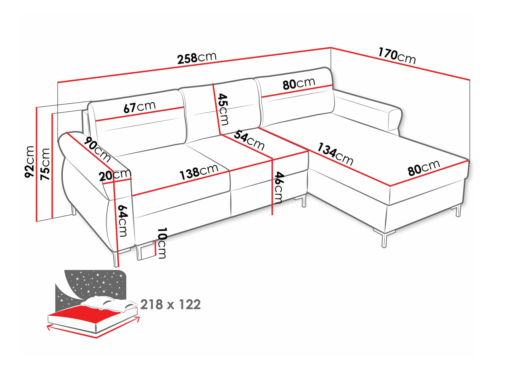 Hoekbank Stonecrest 103 (Sierra 751)