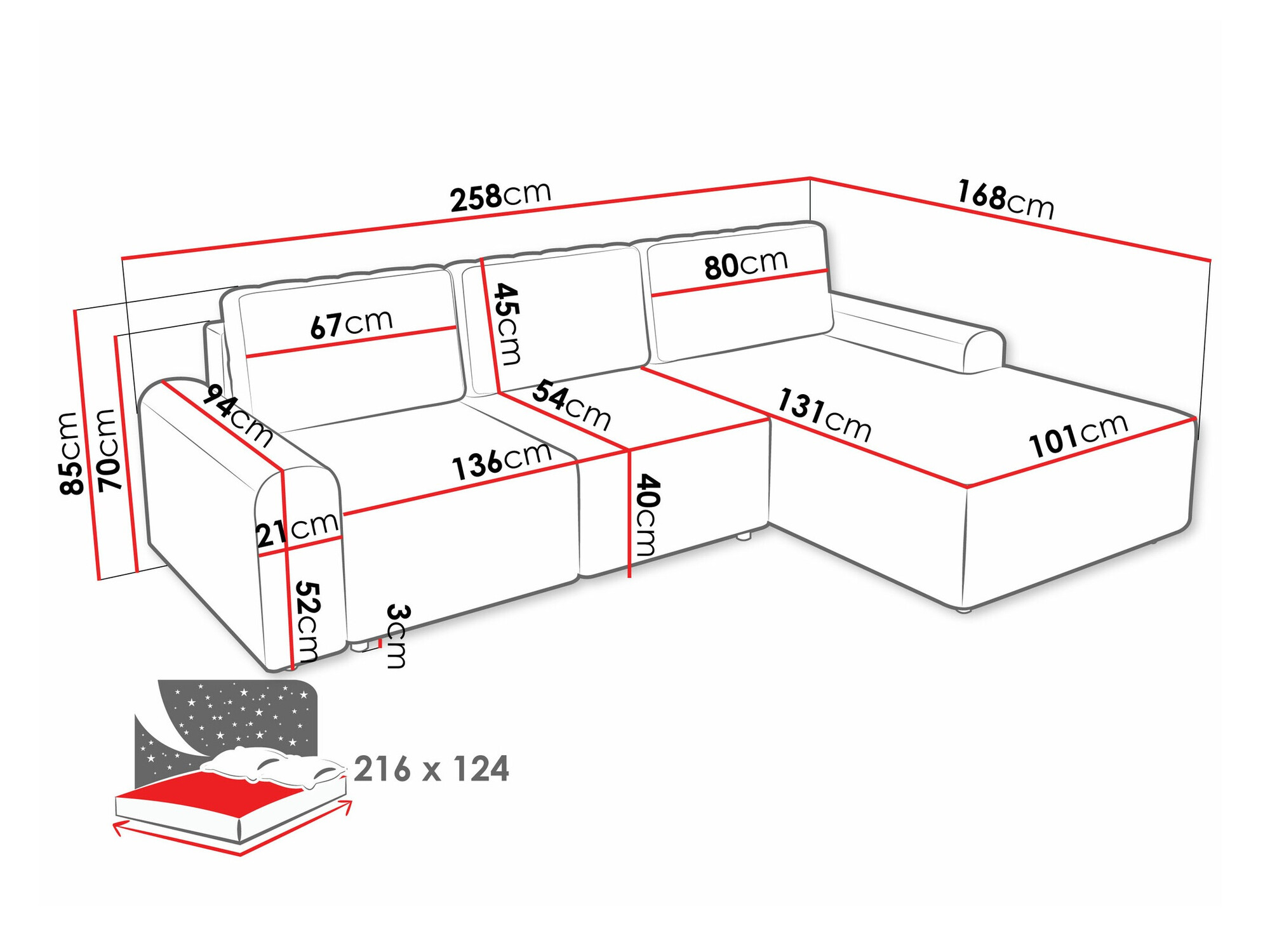 Hoekbank Stonecrest 105 (Sierra 741)