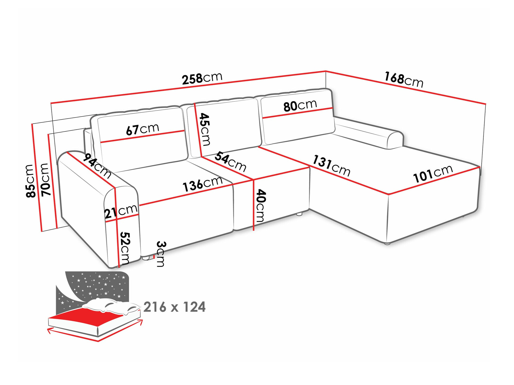 Hoekbank Stonecrest 105 (Sierra 741)