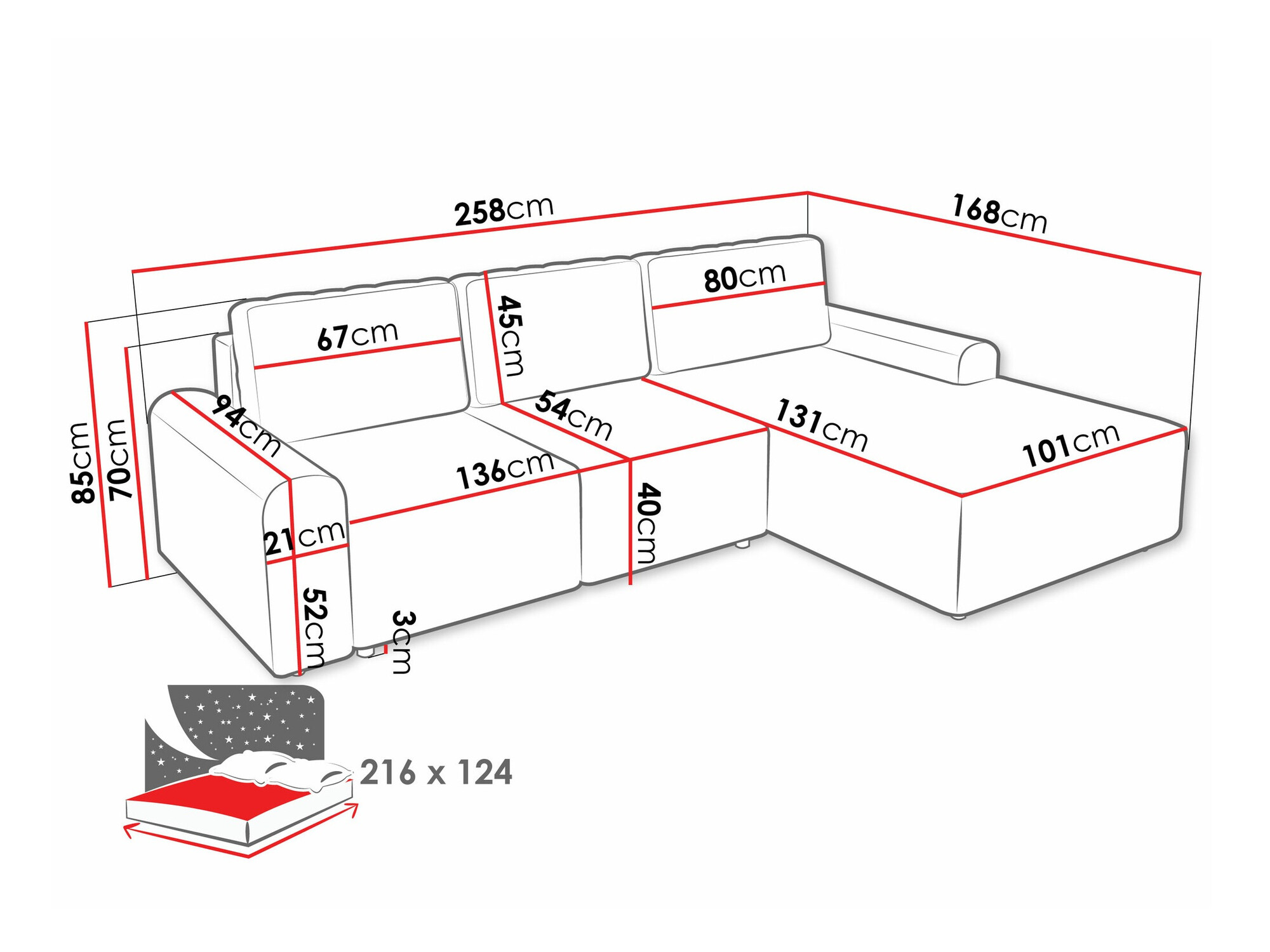 Hoekbank Stonecrest 105 (Sierra 746)