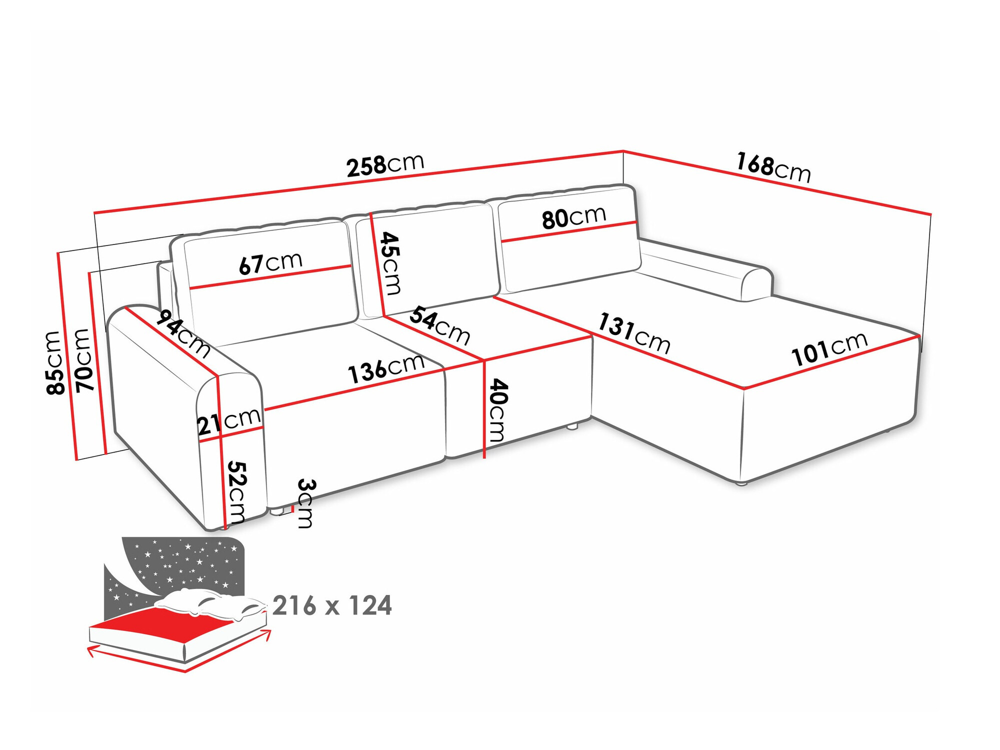 Hoekbank Stonecrest 105 (Sierra 746)