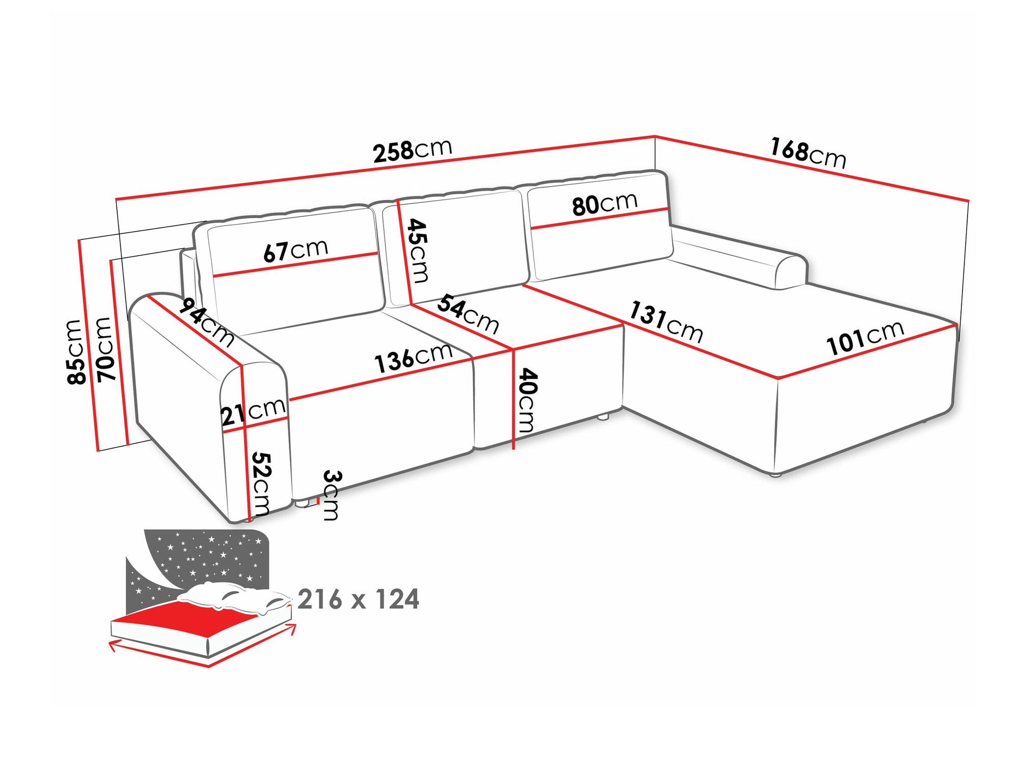 Hoekbank Stonecrest 105 (Sierra 751)