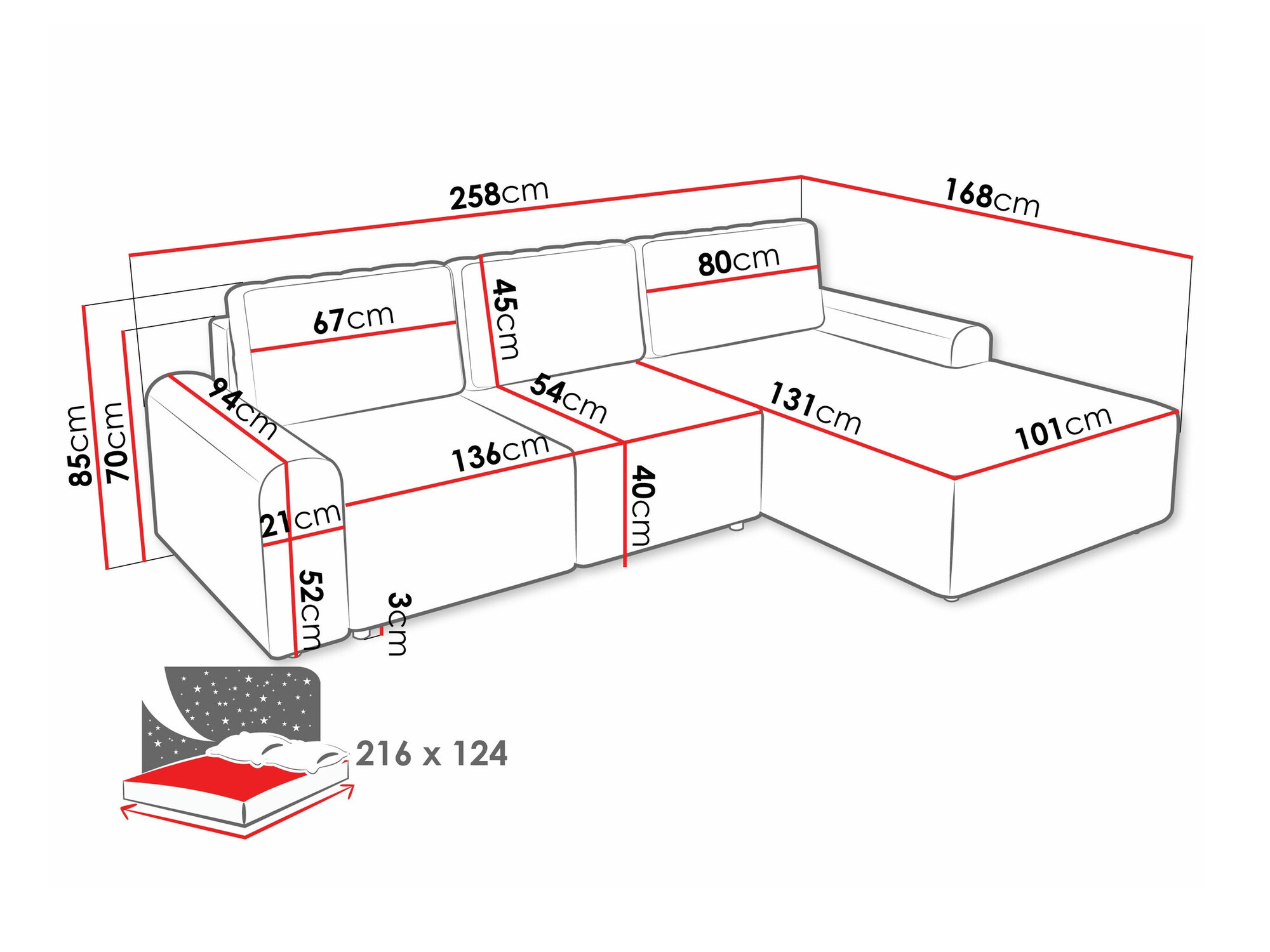 Hoekbank Stonecrest 105 (Sierra 751)