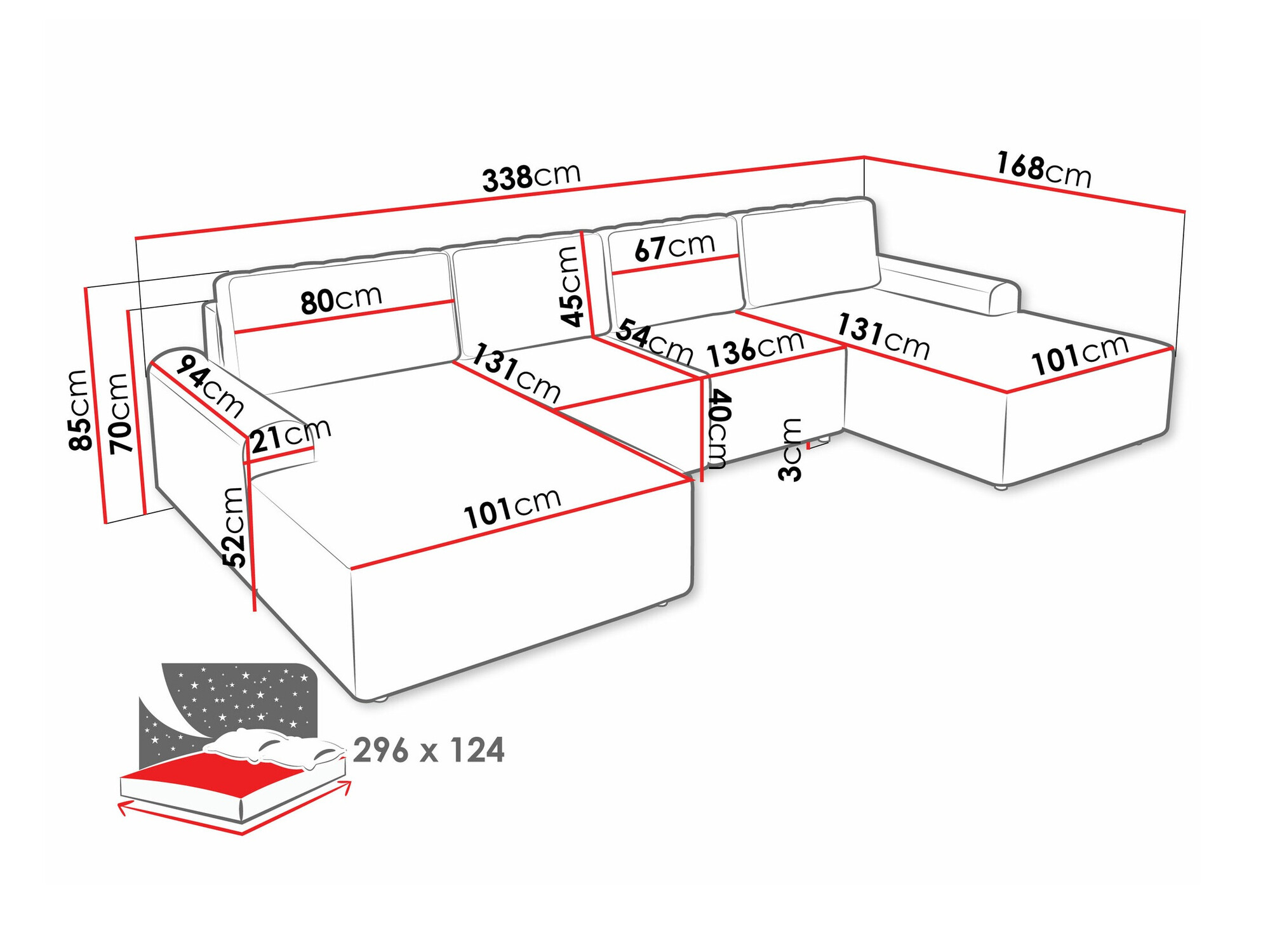 Hoekbank Stonecrest 106 (Sierra 746)