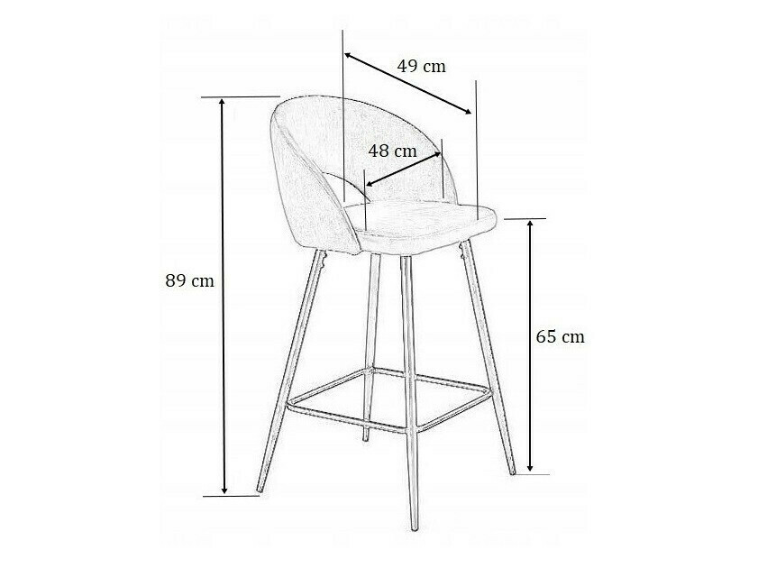 Counterstoel Houston 881 (Zwart)