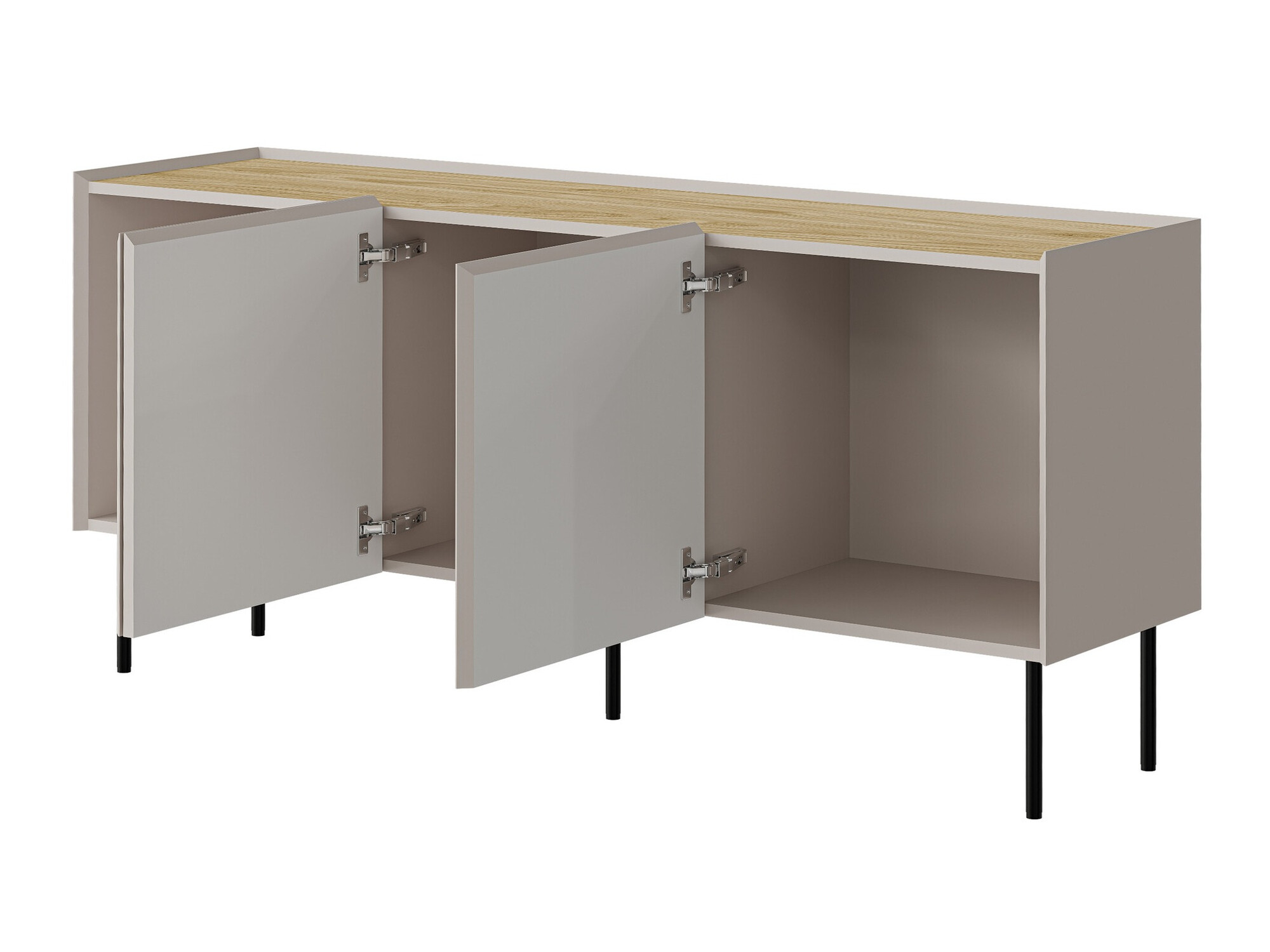 Dressoir Melbela 104 (Licht olijfboom + Eiken)