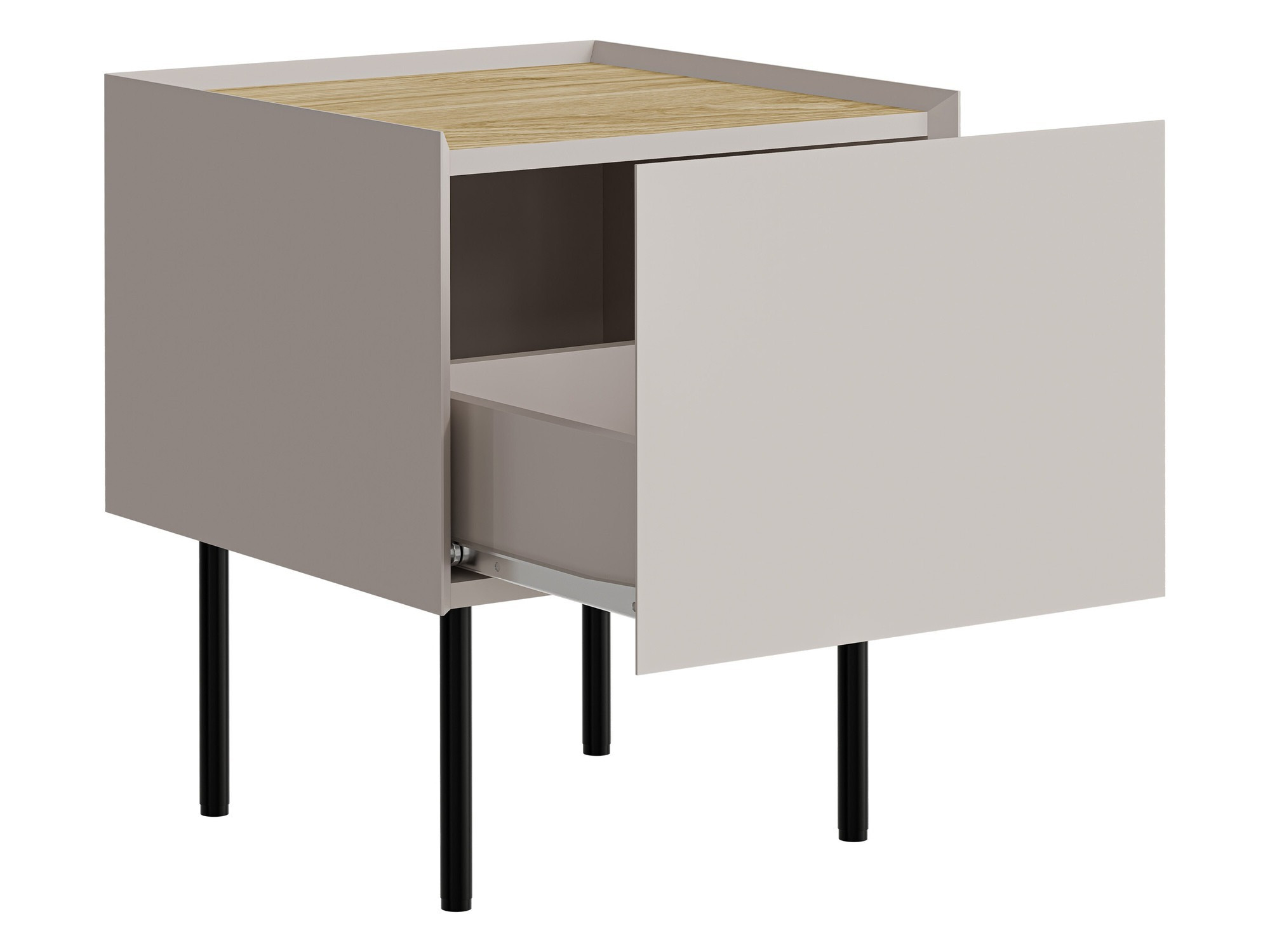 Een set nachtkastjes Melbela 108 (Kasjmier + Eiken)