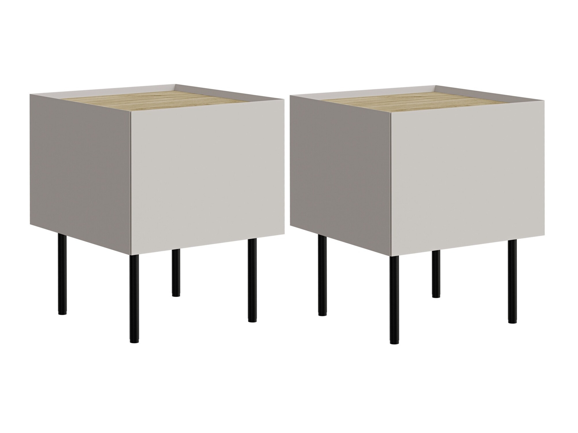 Een set nachtkastjes Melbela 108 (Kasjmier + Eiken)