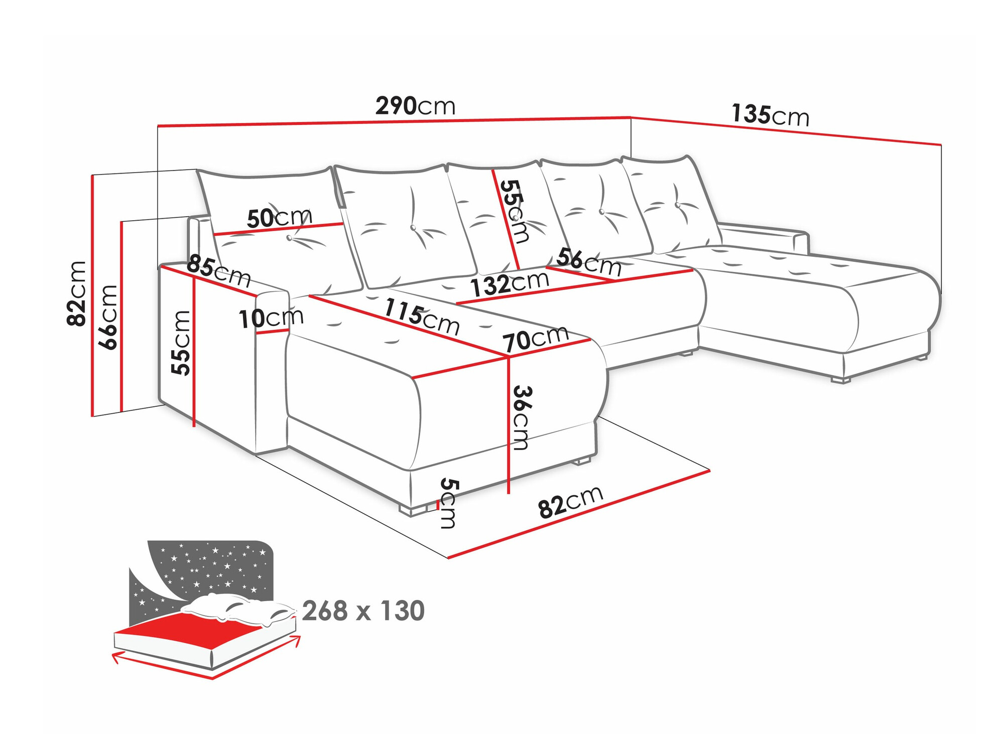 Hoekbank Memphis 106 (Lux 05 + Lux 06)