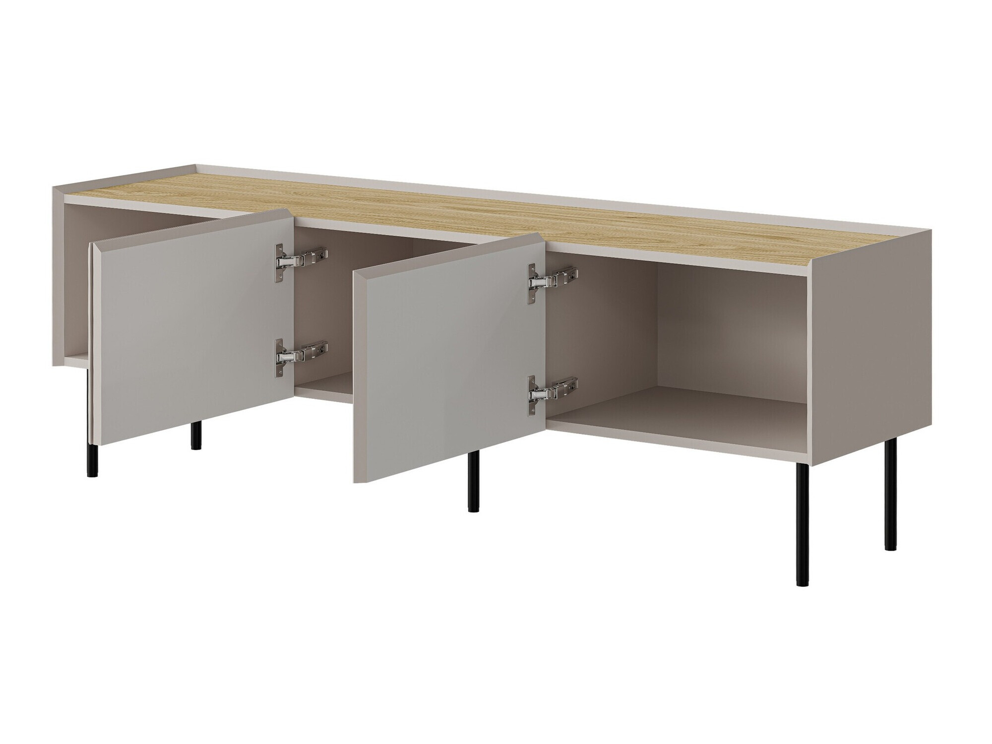 TV-meubel Melbela 106 (Licht olijfboom + Eiken)