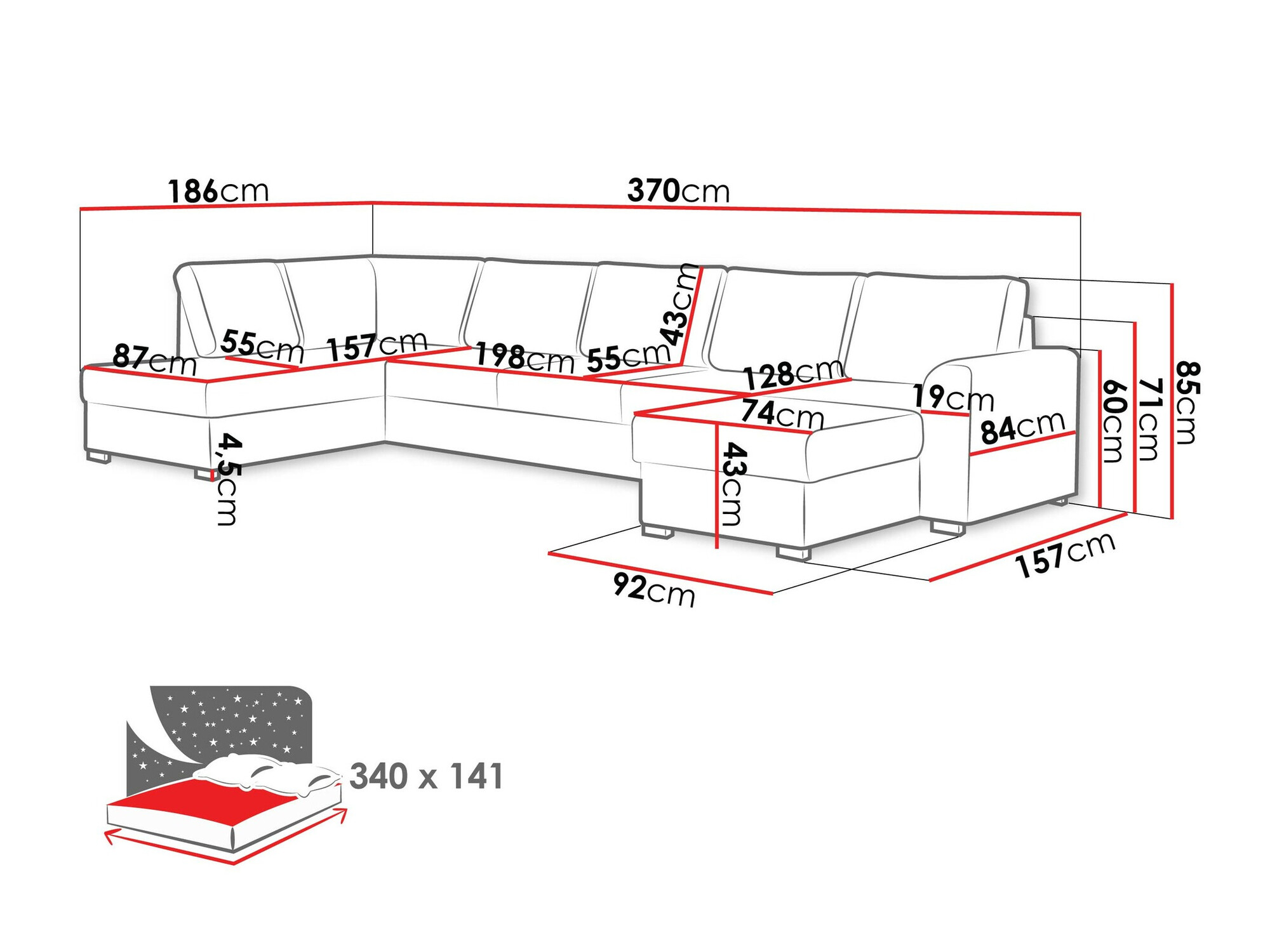 Hoekbank Comfivo 191 (Flow 22)