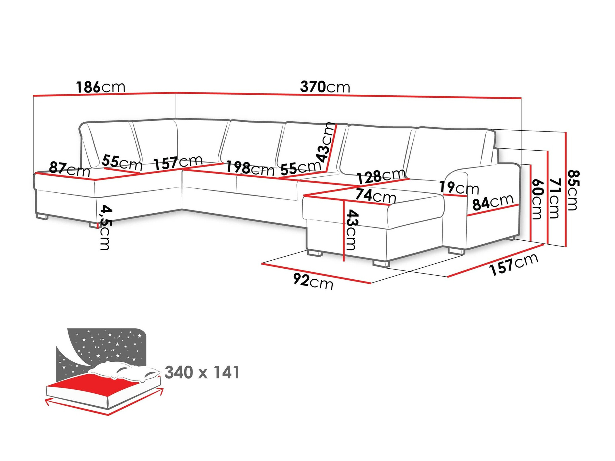 Hoekbank Comfivo 191 (Wave 09)