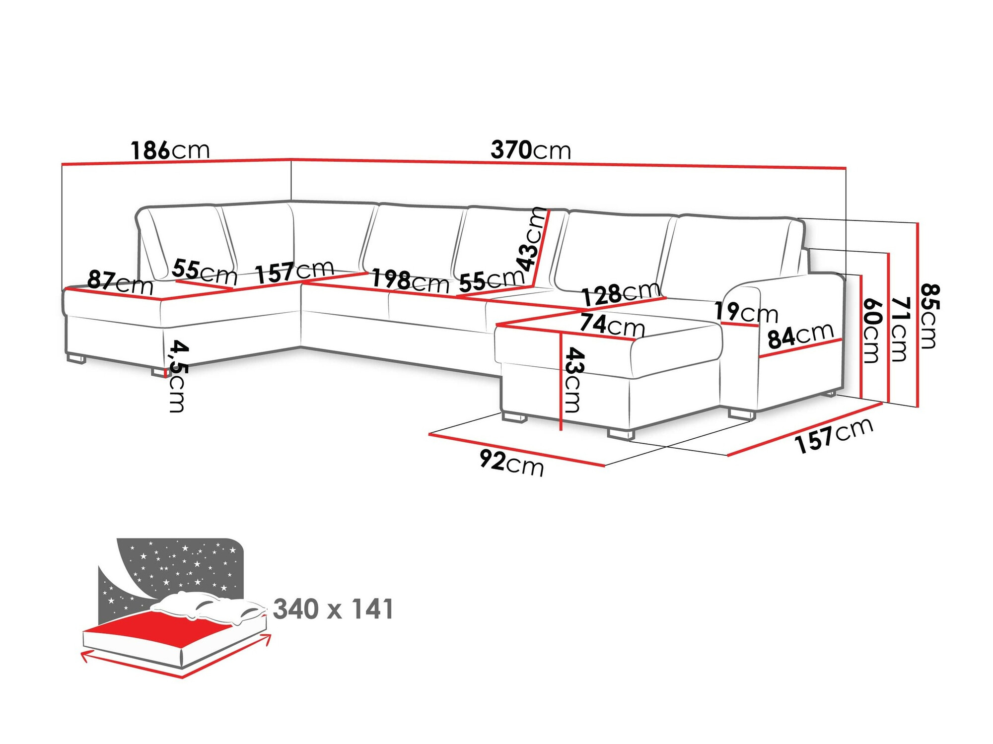 Hoekbank Comfivo 191 (Wave 09)