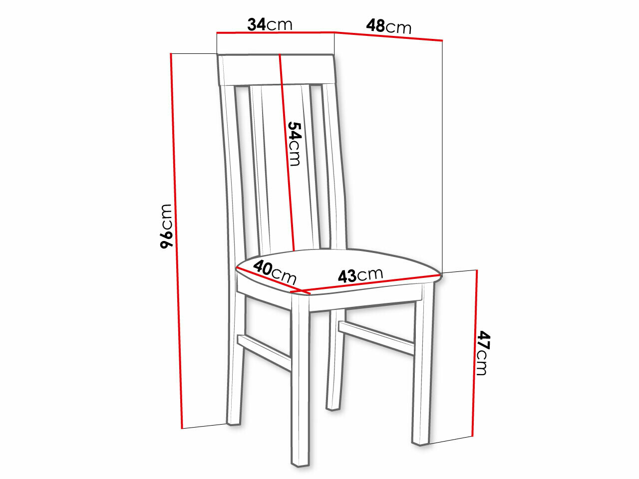 Stoel Victorville 165 (Wit)