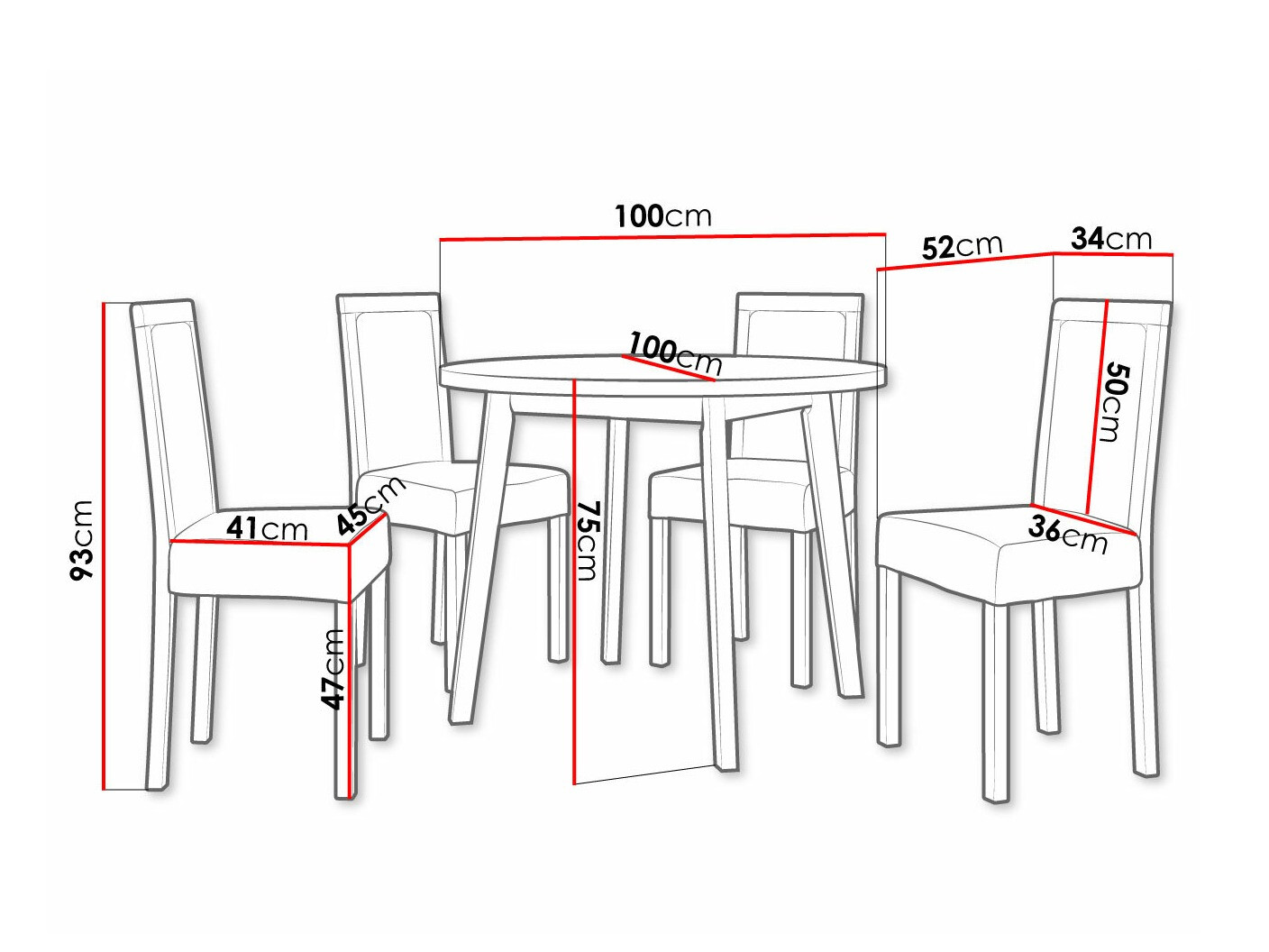Eetkamerset Victorville 255