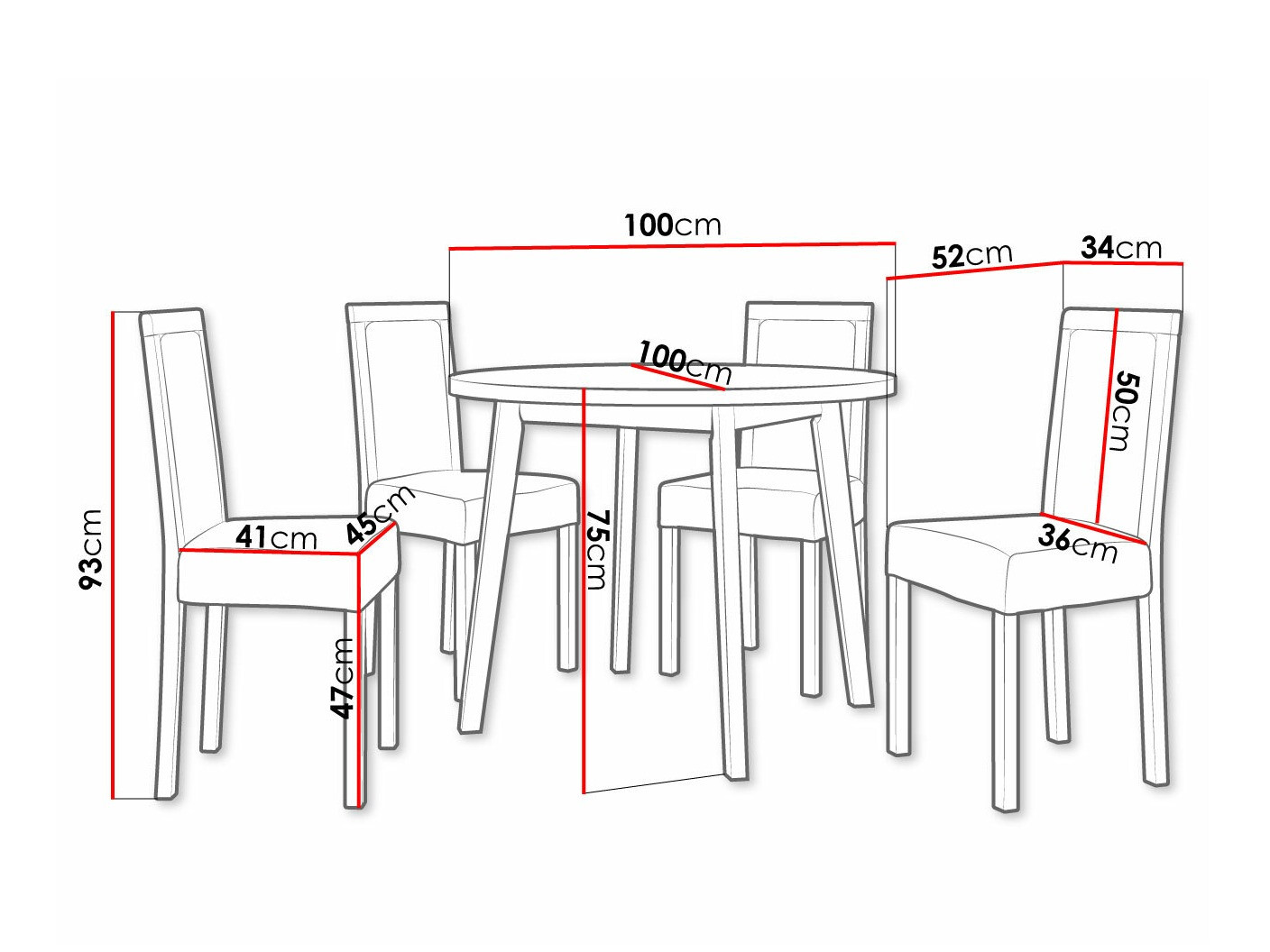 Eetkamerset Victorville 255