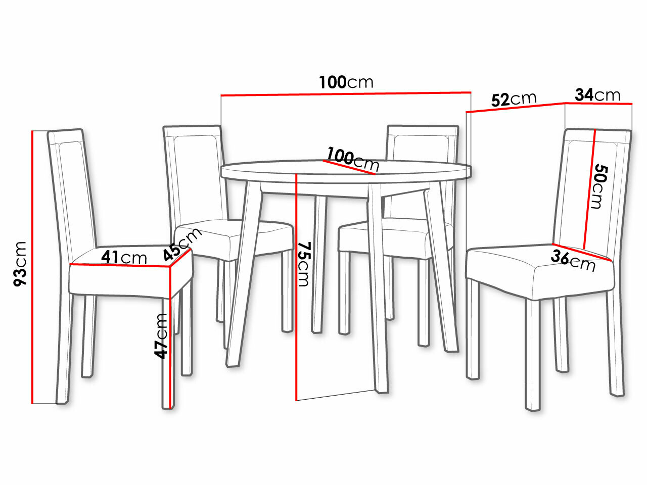Eetkamerset Victorville 257