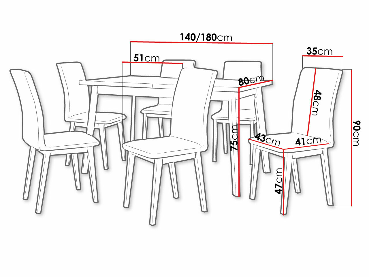 Eetkamerset Victorville 285 (Artisan eiken + Wit)