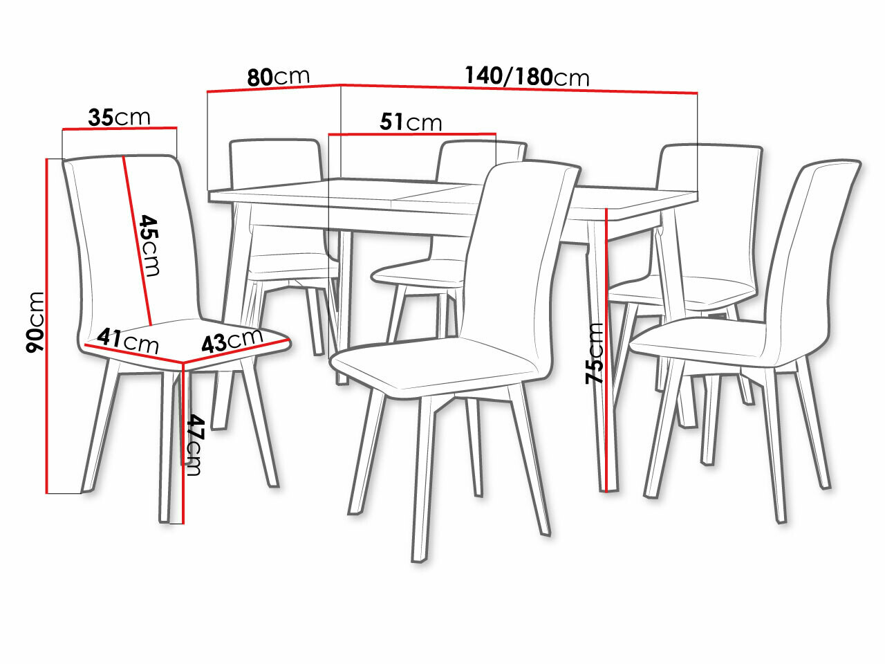 Eetkamerset Victorville 290