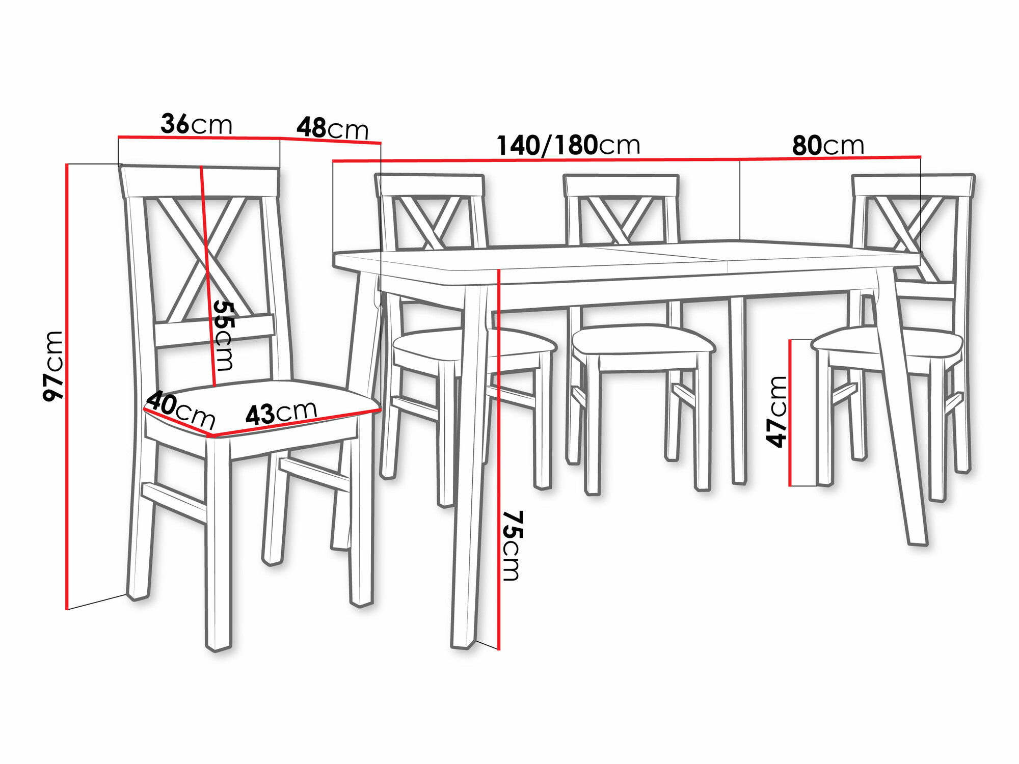 Eetkamerset Victorville 373