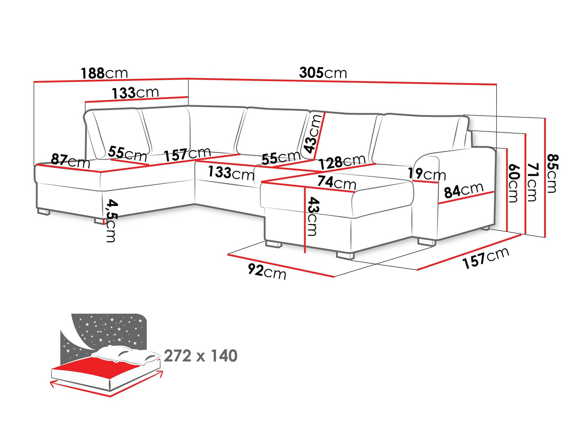 Hoekbank Comfivo 189 (Clara 215.02)