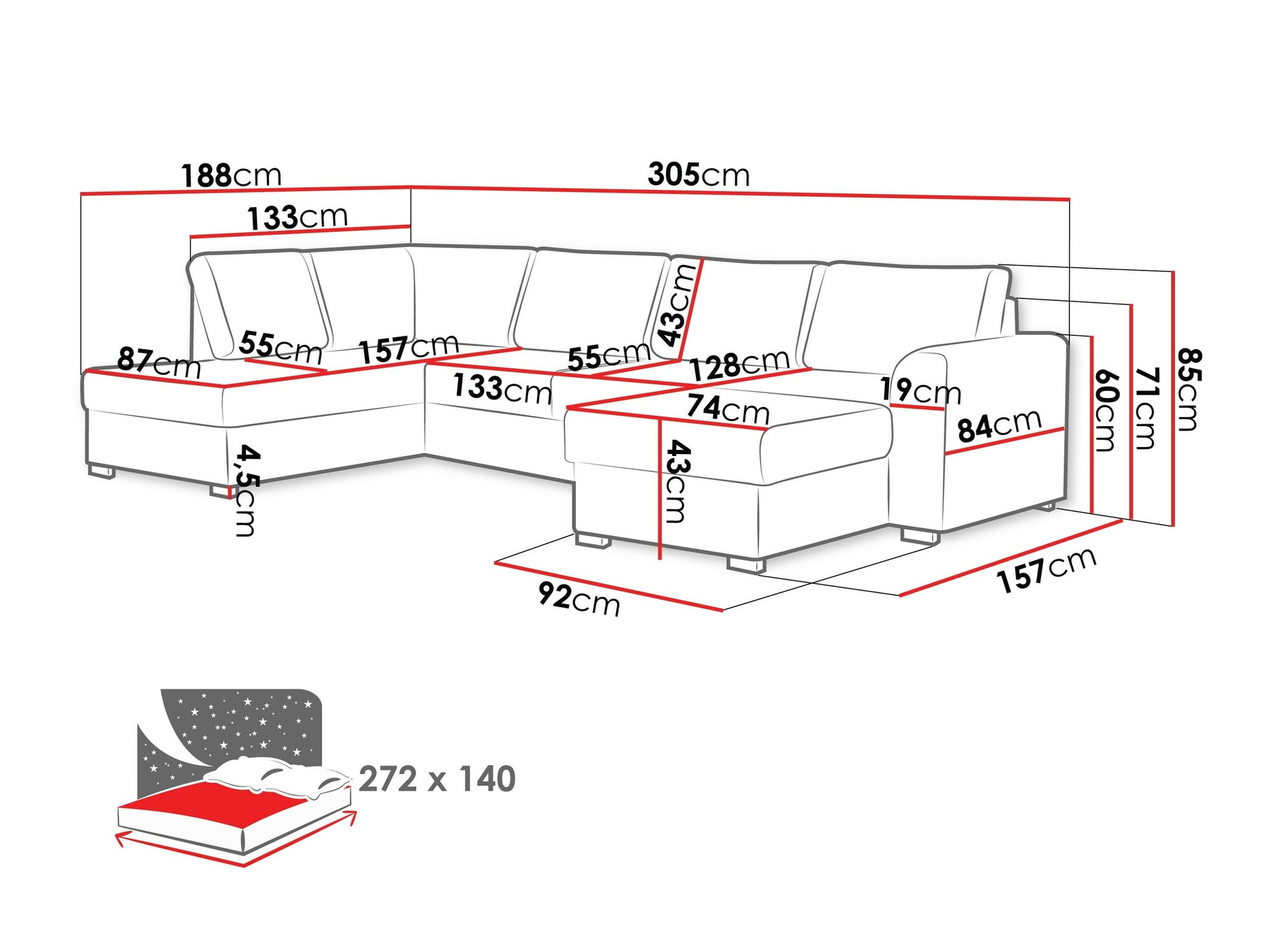 Hoekbank Comfivo 189 (Twist 21)