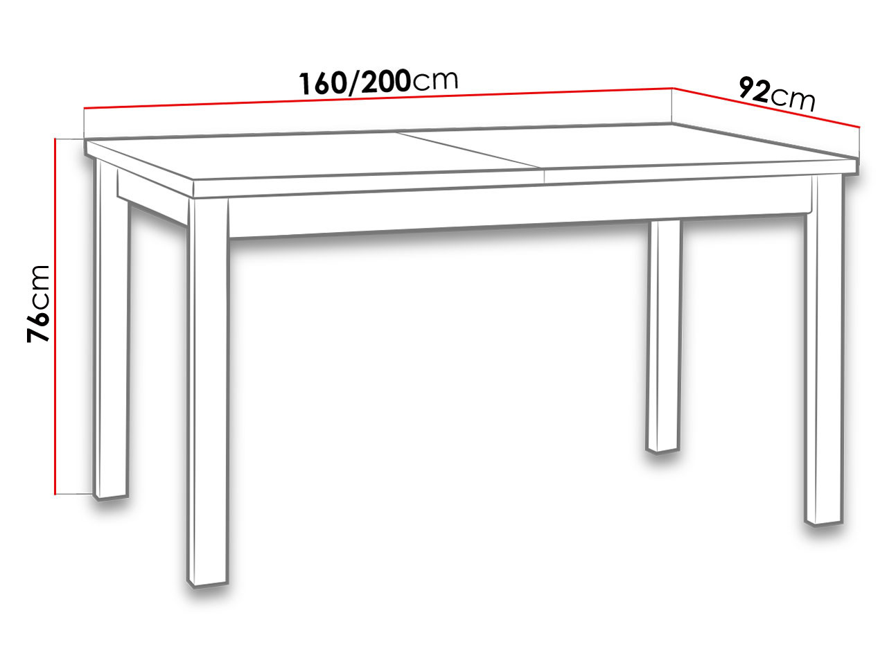 Tafel Victorville 177 (Artisan eiken)