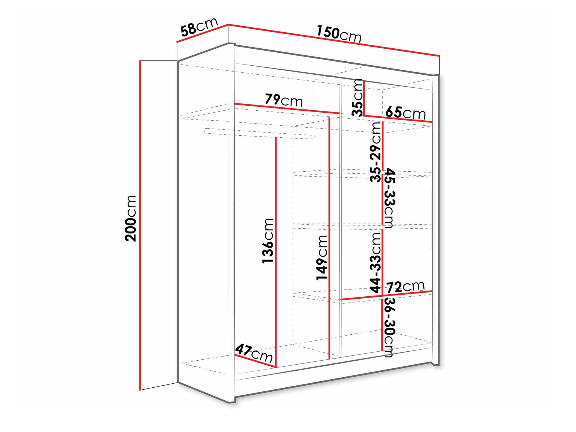 Kledingkast Closico 110 (Kasjmier)