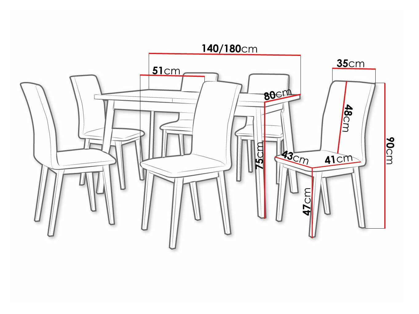 Eetkamerset Victorville 288 (Kleinzoon eik + Zwart)