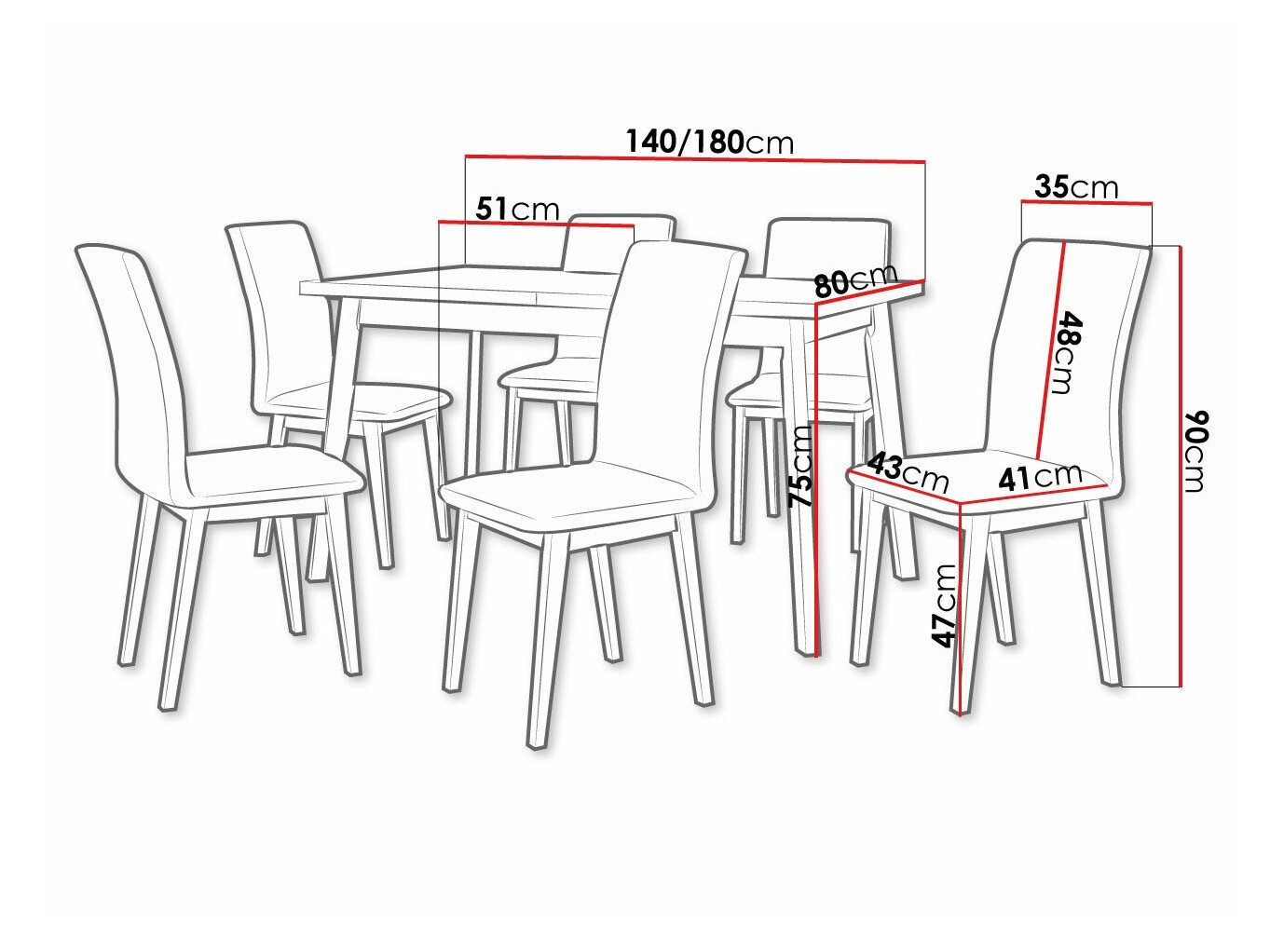 Eetkamerset Victorville 288 (Kleinzoon eik + Zwart)