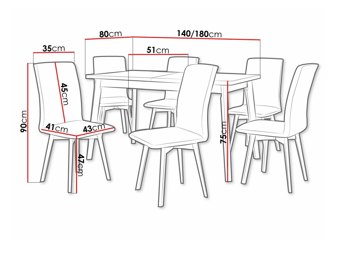 Eetkamerset Victorville 291 (Kleinzoon eik + Wit)