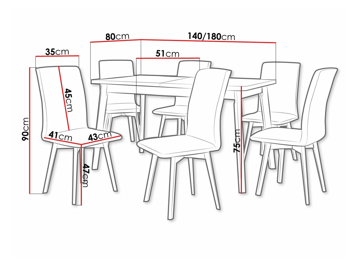 Eetkamerset Victorville 292 (Artisan eiken + Zwart)