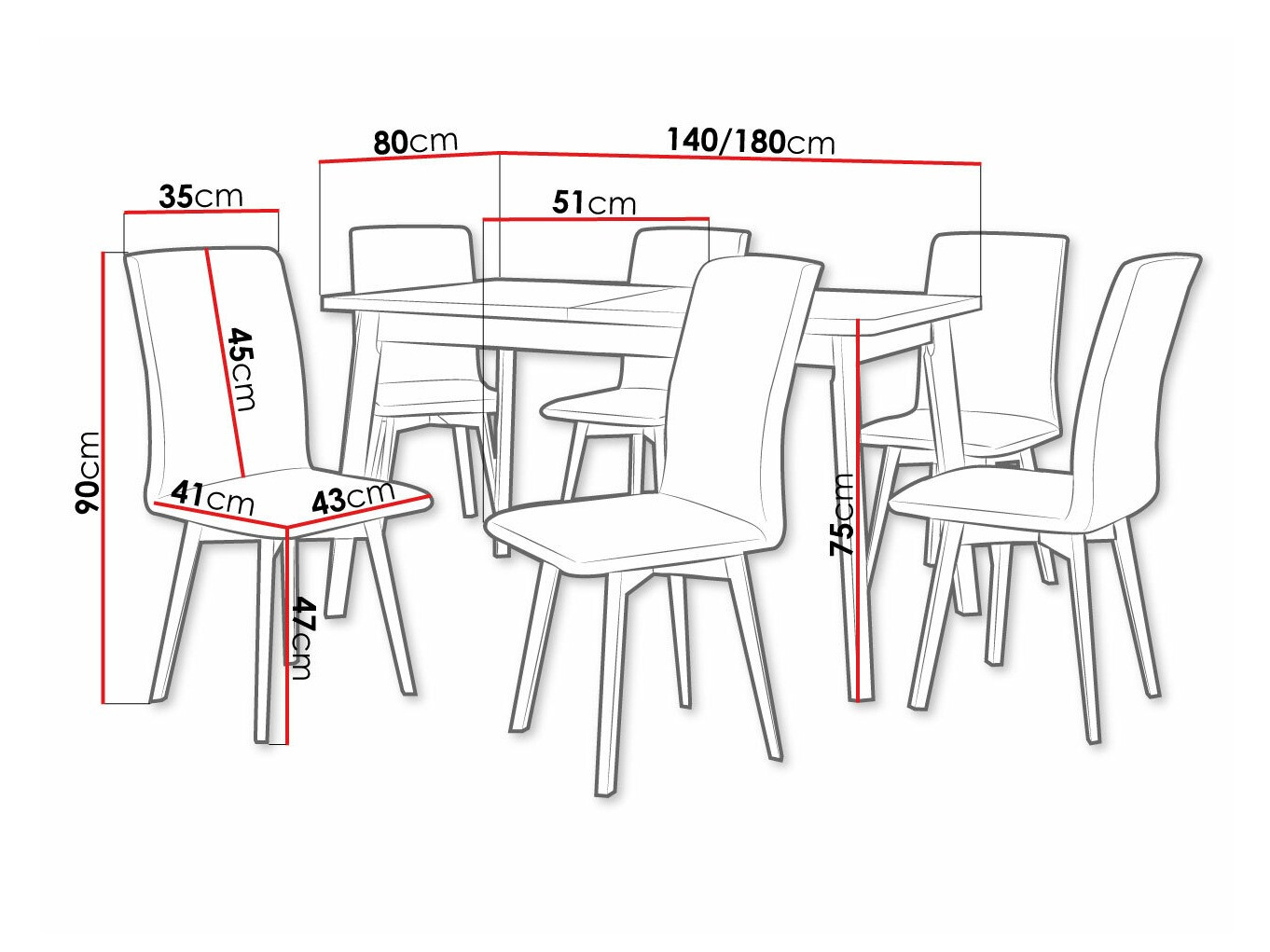 Eetkamerset Victorville 292 (Sonoma eik + Zwart)