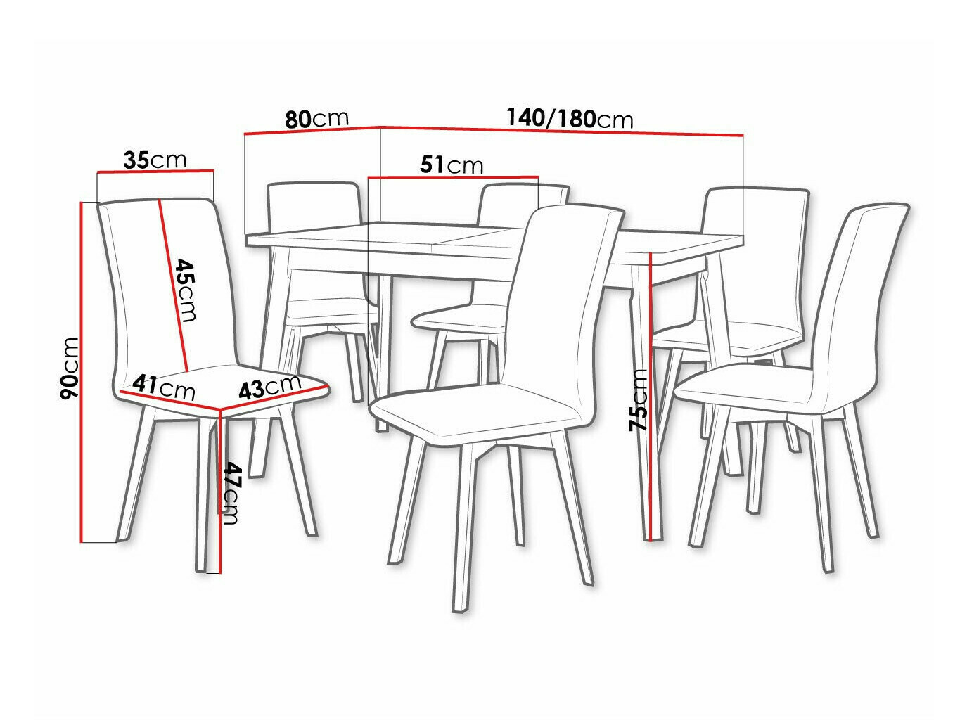 Eetkamerset Victorville 323 (Sonoma eik)