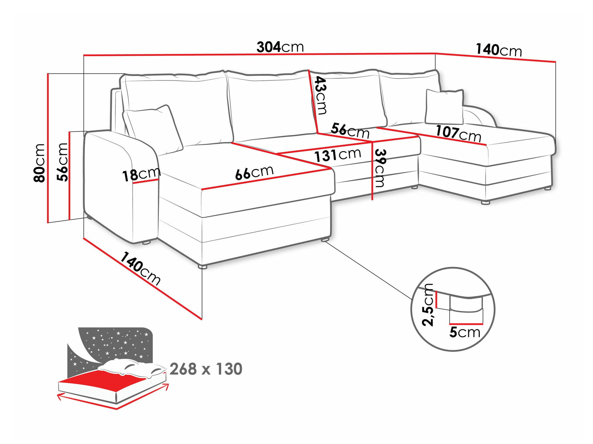 Hoekbank Comfivo 297 (Manila 18 + Manila 16)