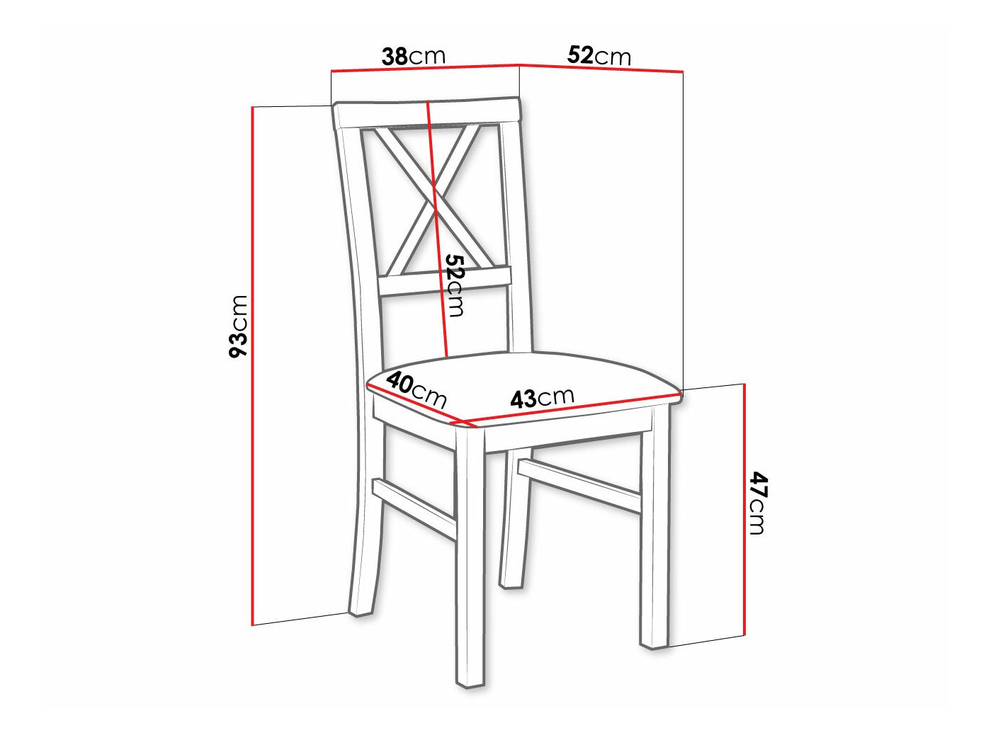 Stoel Victorville 156 (Notenhout)