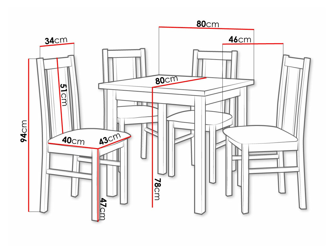 Eetkamerset Victorville 310 (Sonoma eik)