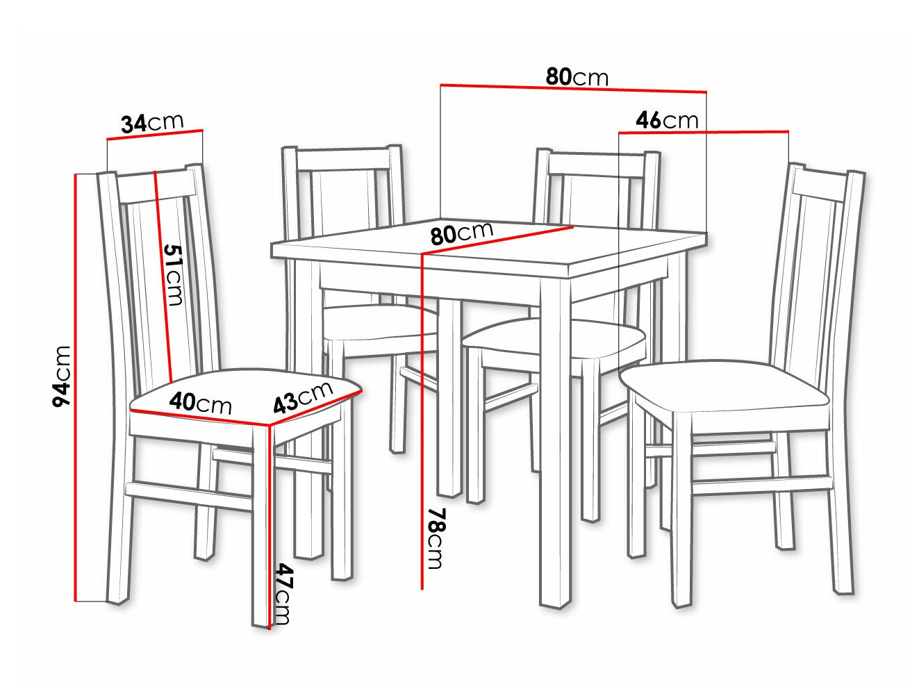 Eetkamerset Victorville 310 (Sonoma eik)