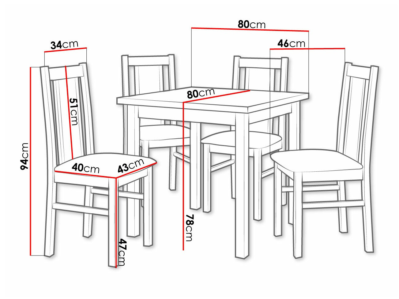 Eetkamerset Victorville 310 (Sonoma eik)