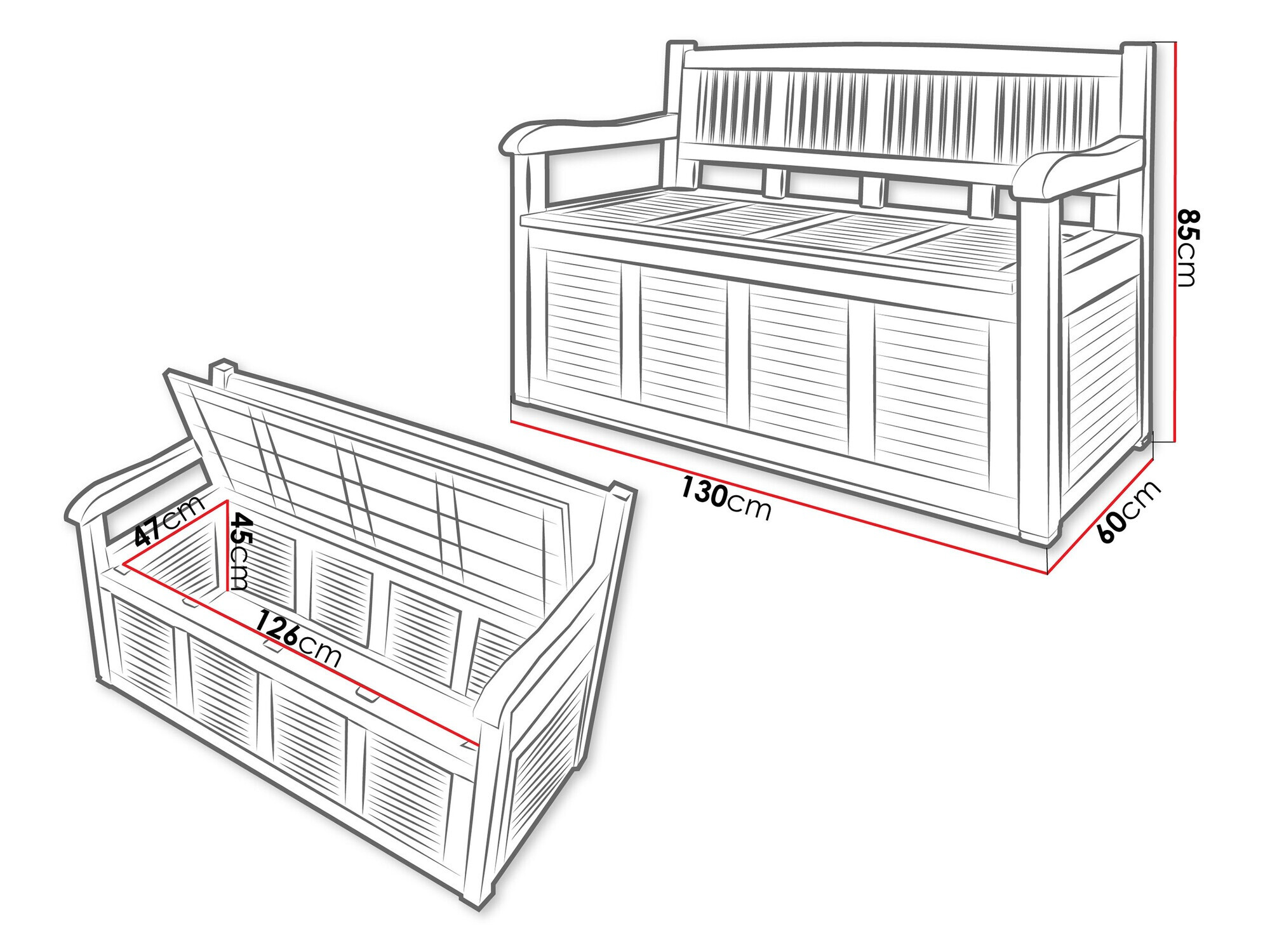 Halbank voor buiten Richardson 135