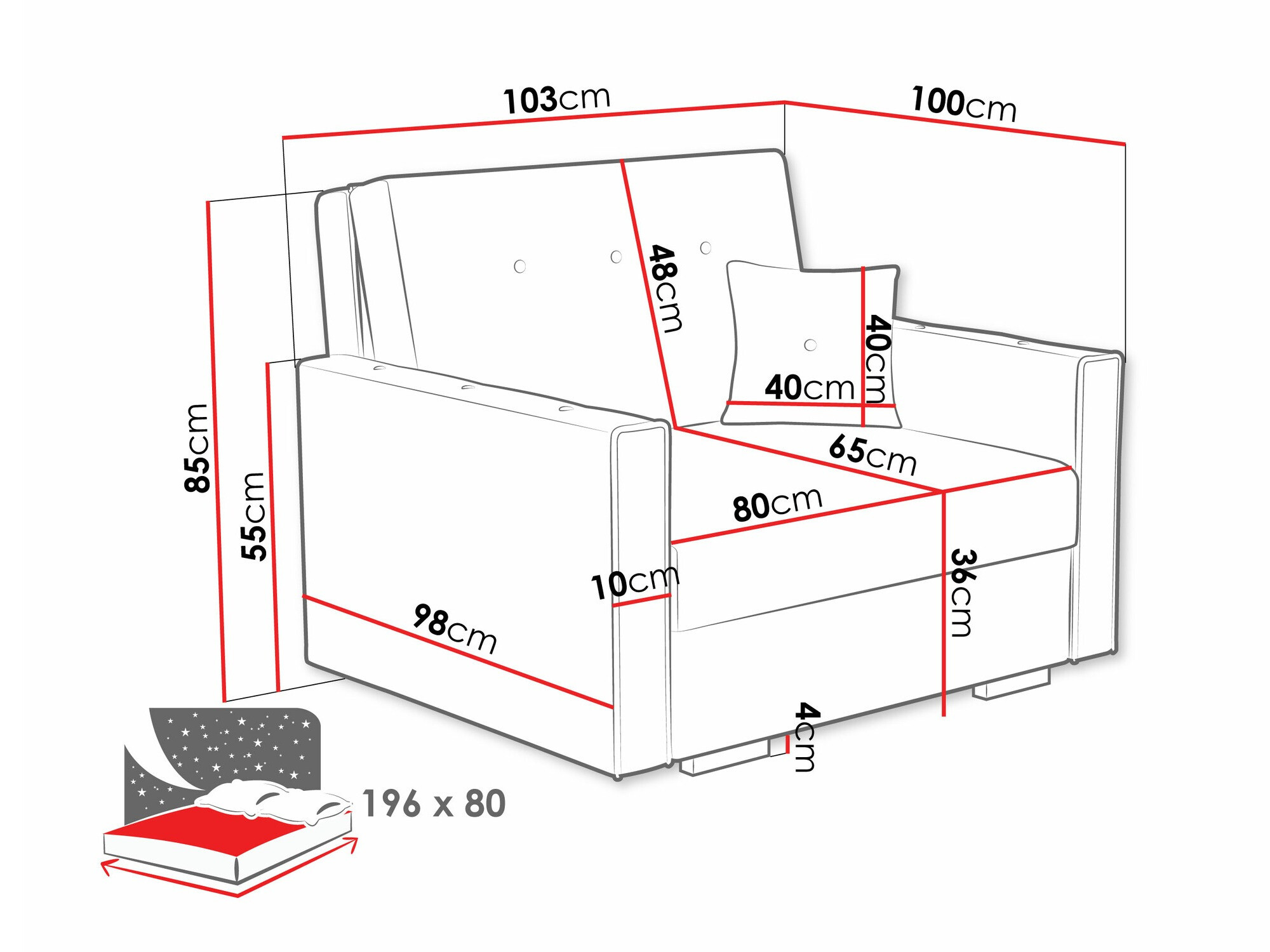 Fauteuil Columbus 236 (Coral 15)