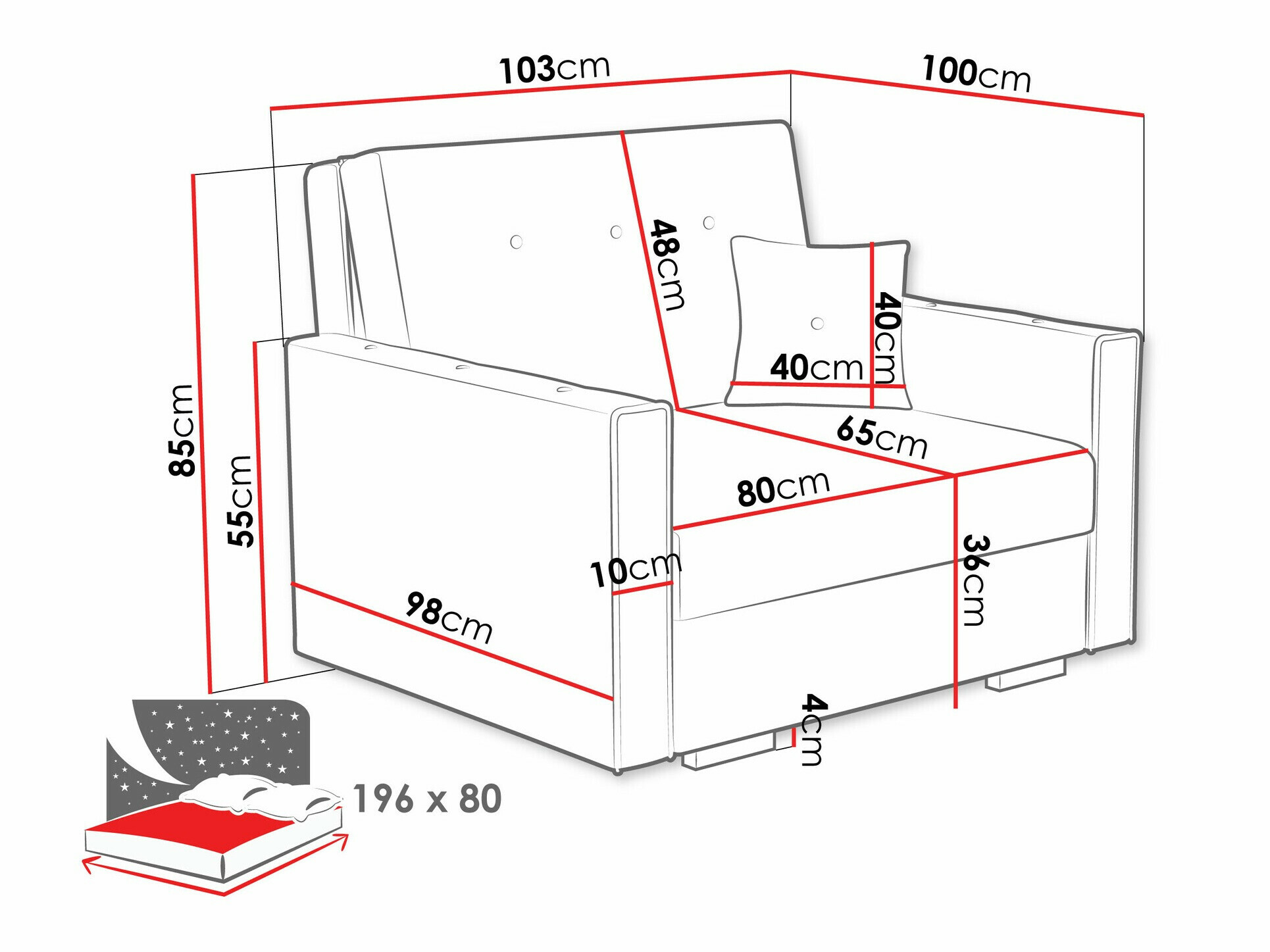 Fauteuil Columbus 236 (Coral 55)