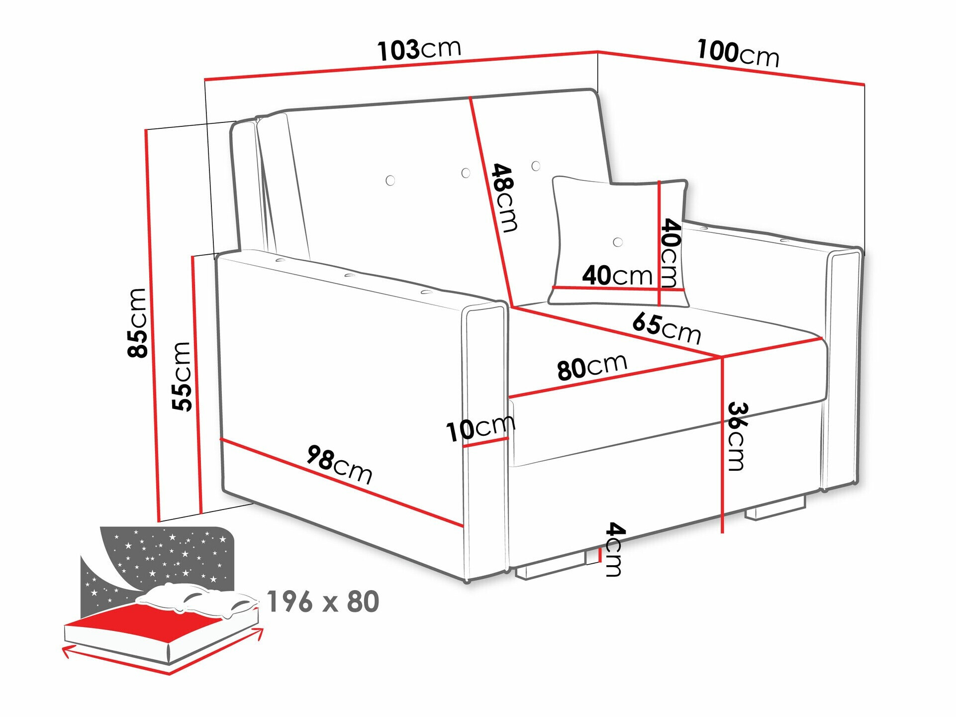 Fauteuil Columbus 236 (Coral 80)