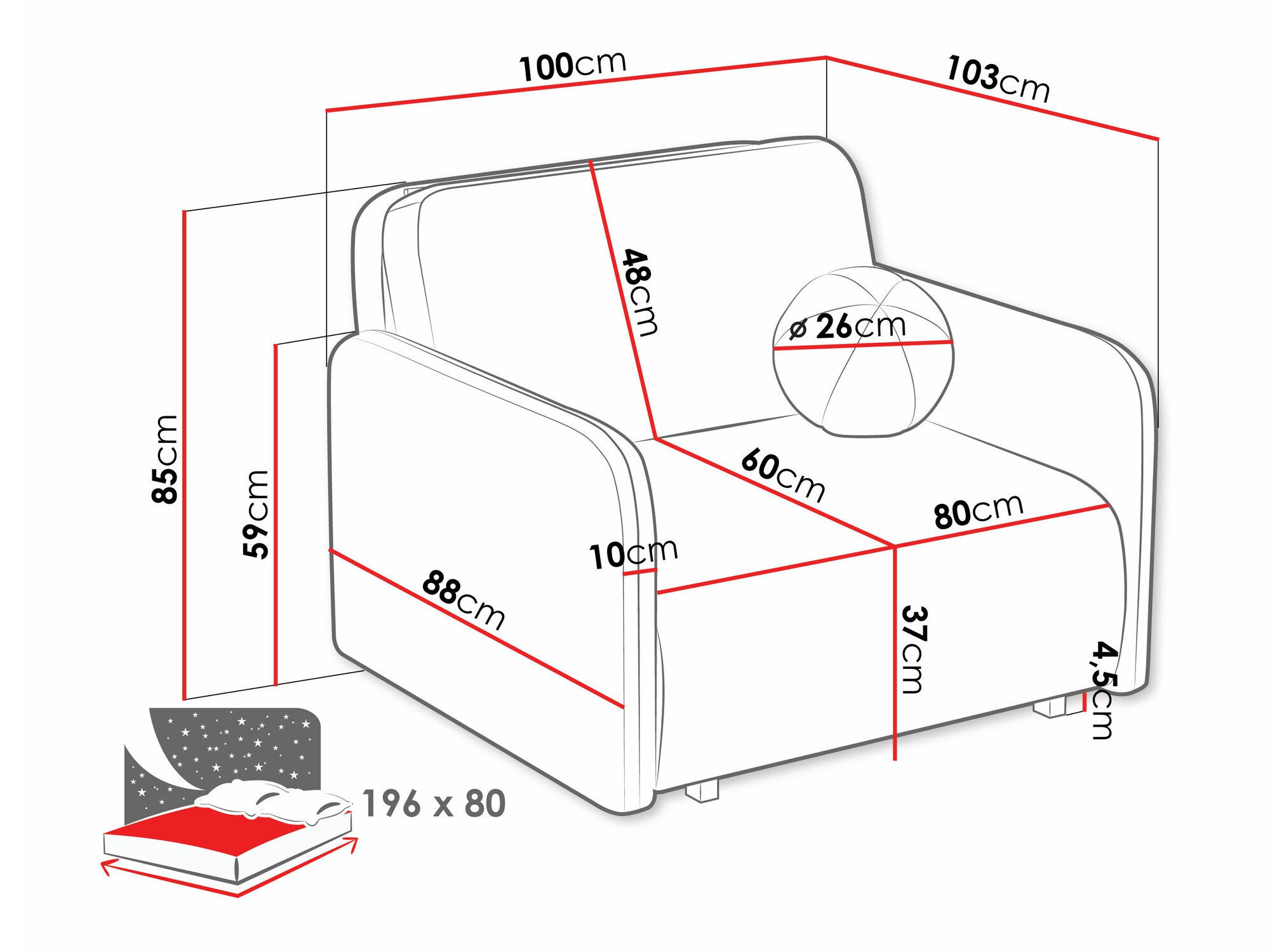 Fauteuil Columbus 240 (Velo 633)