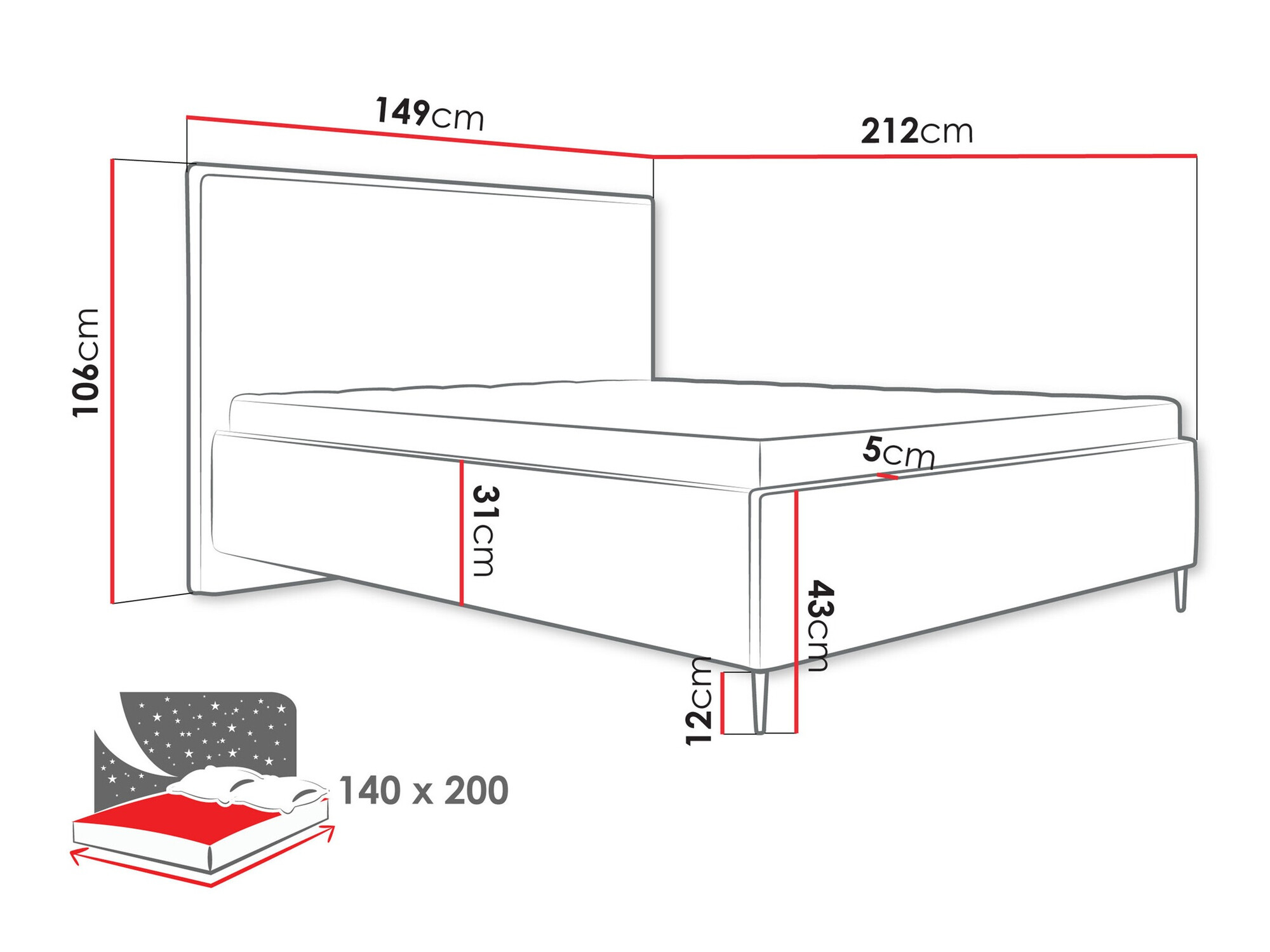 Bed ComfiDream 193 (Poso 110)