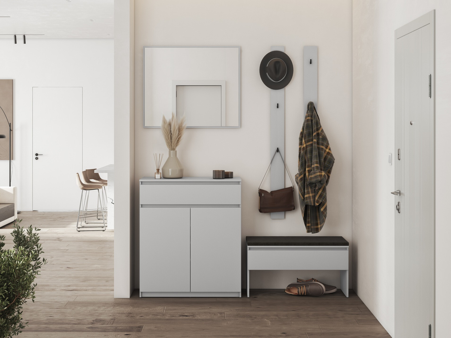 Schoenenkast Lorcama 100 (Grijs)