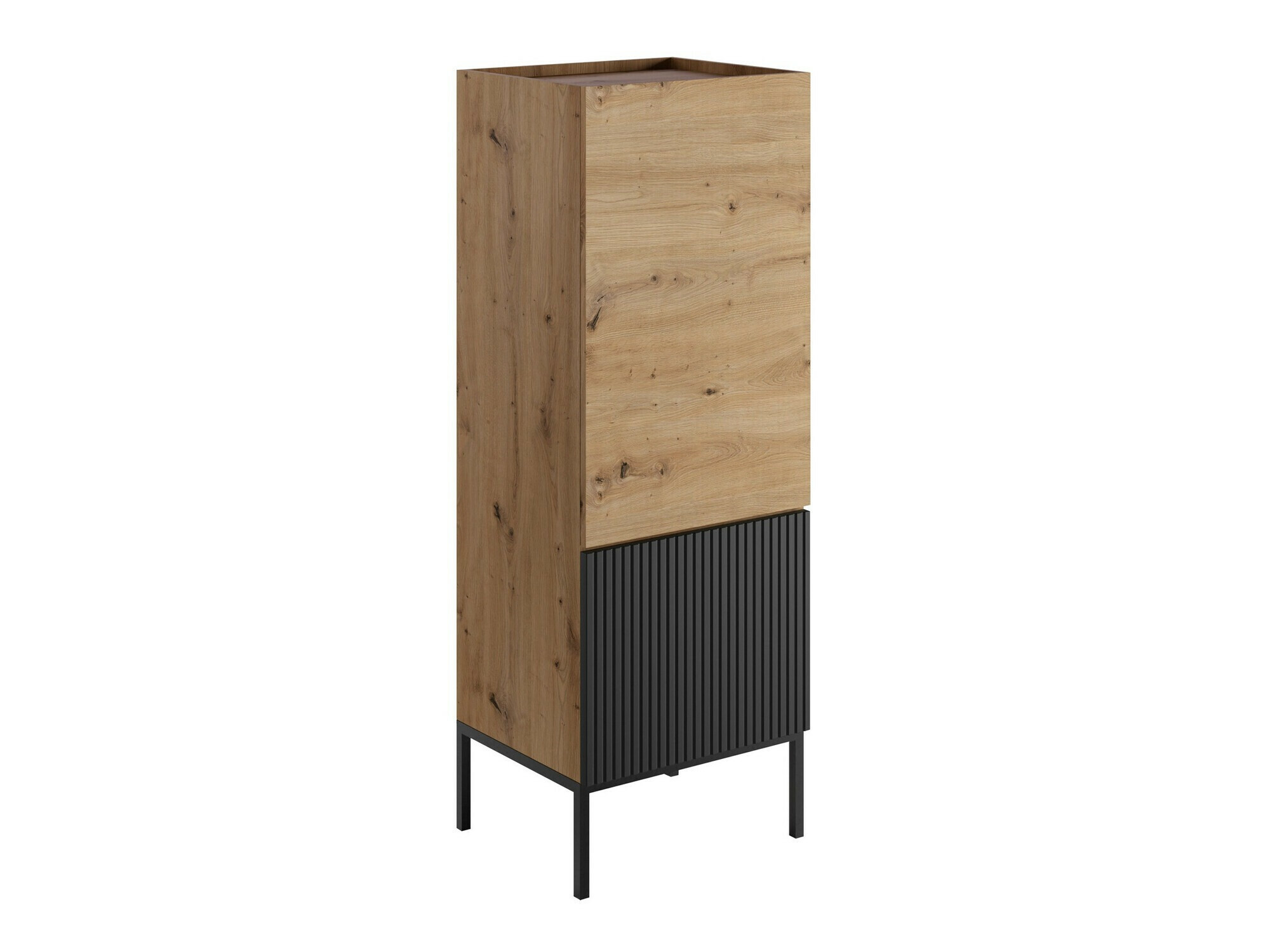 Boekenkast Lunole 102 (Artisan eiken + Zwart)